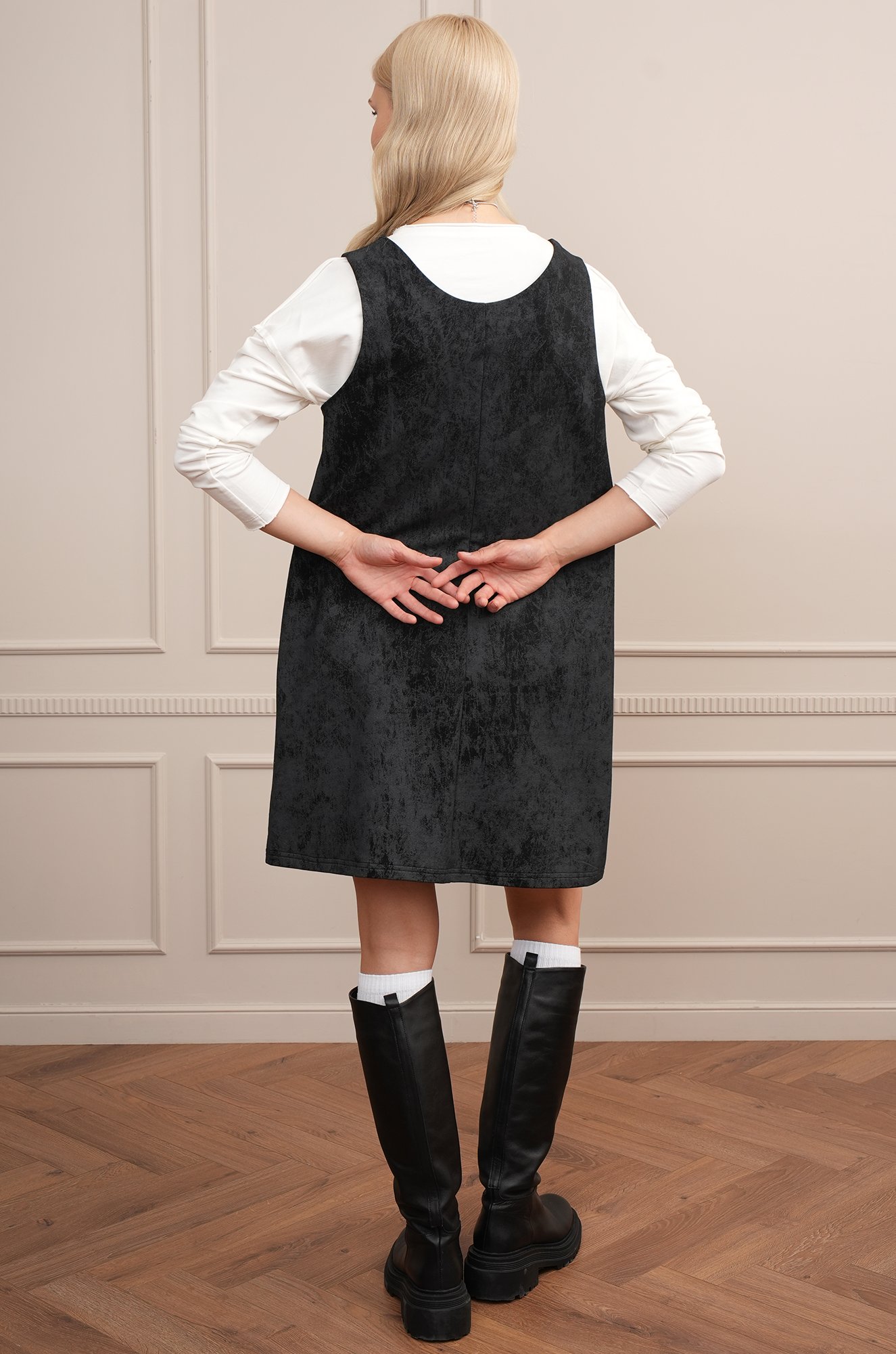 Женское офисное платье - сарафан Happyfox