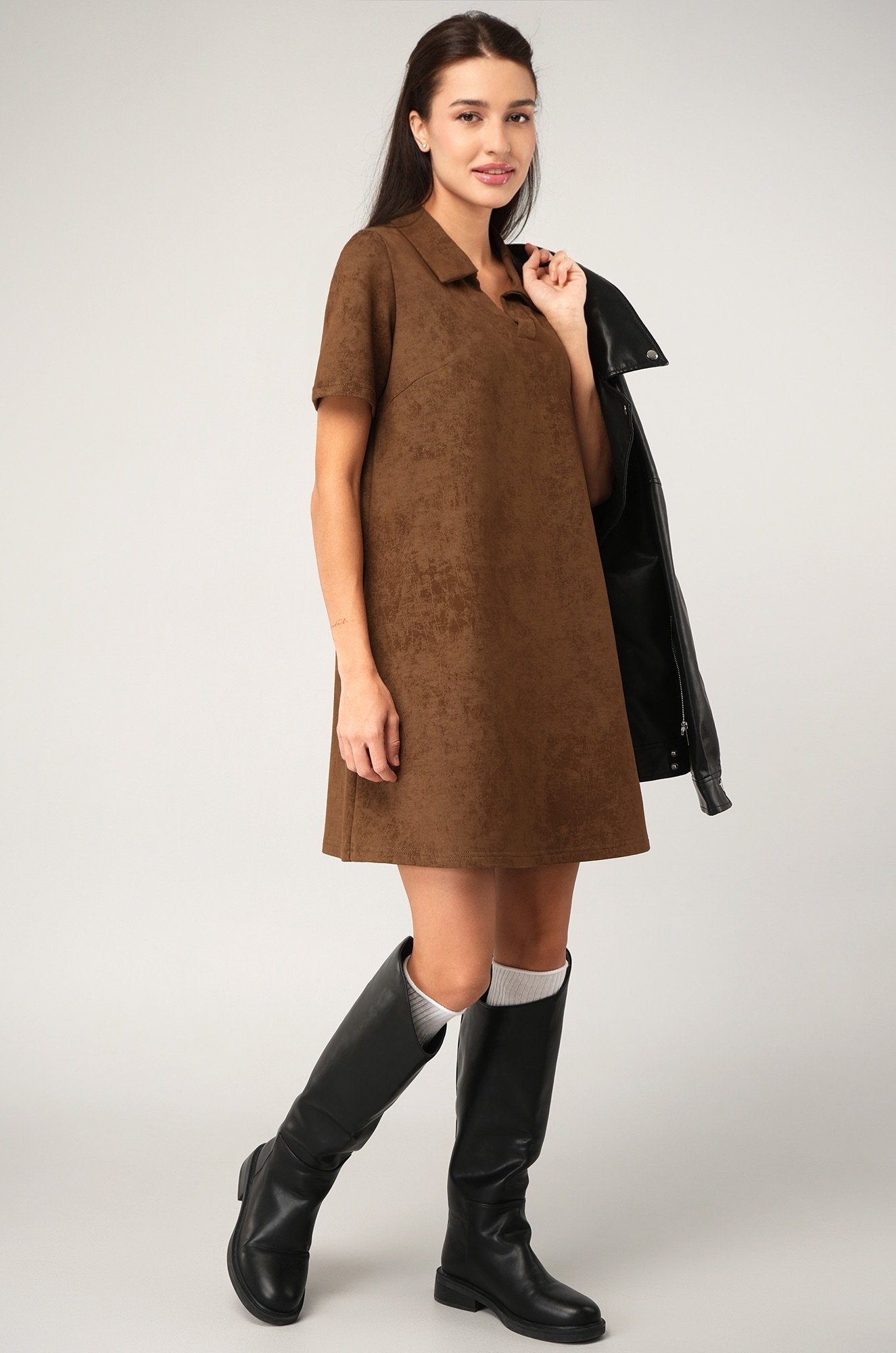 Женское базовое платье - поло Happyfox