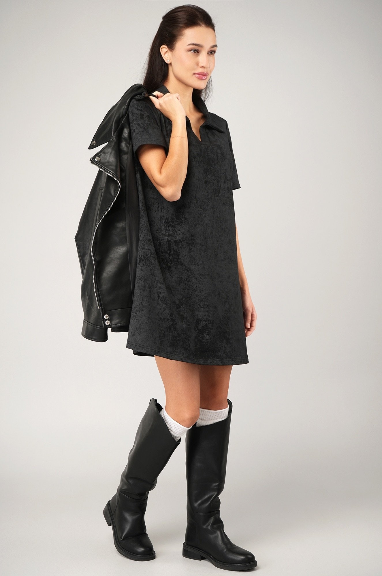 Женское базовое платье - поло Happyfox