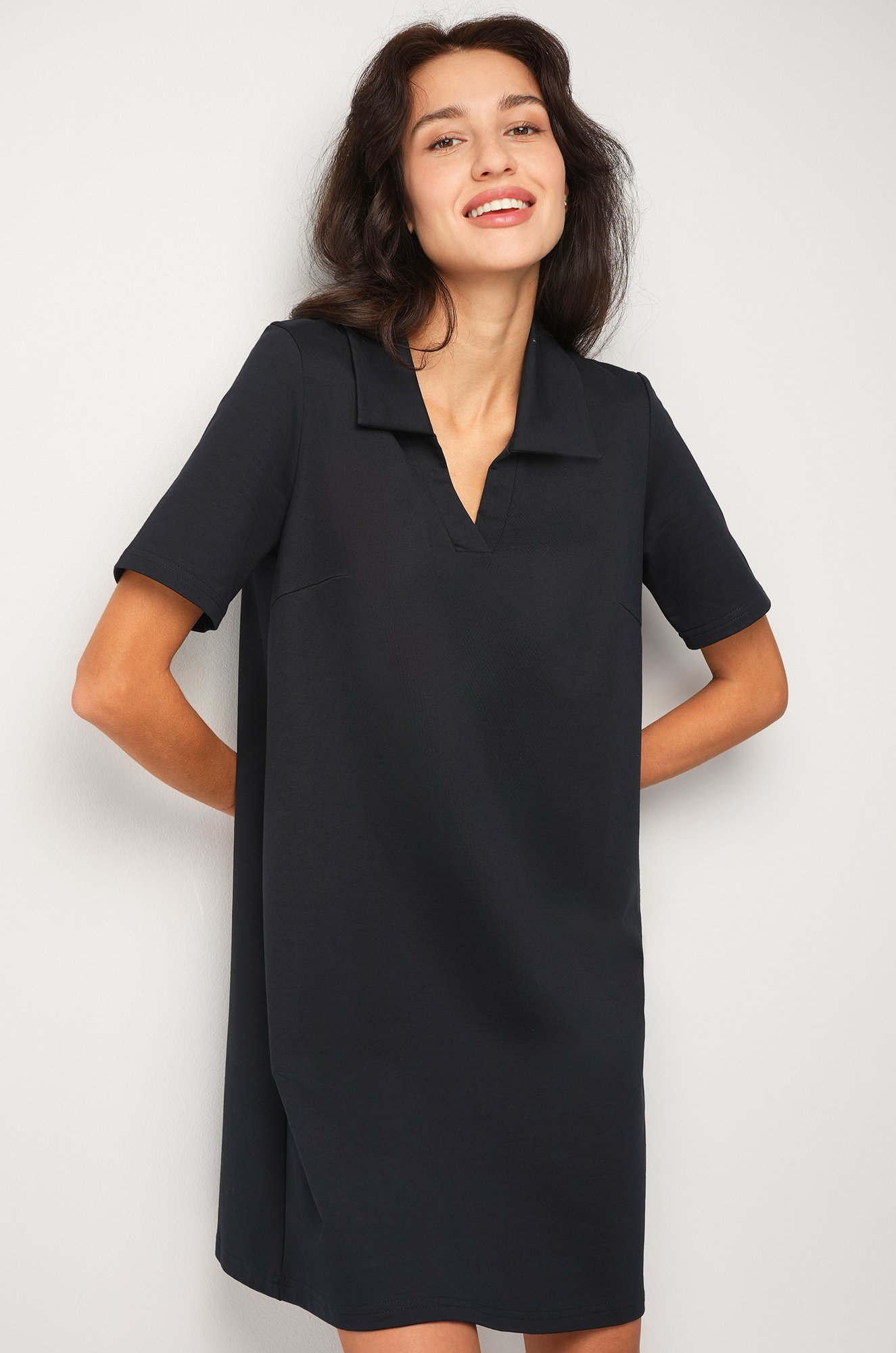 Женское базовое платье - поло Happyfox