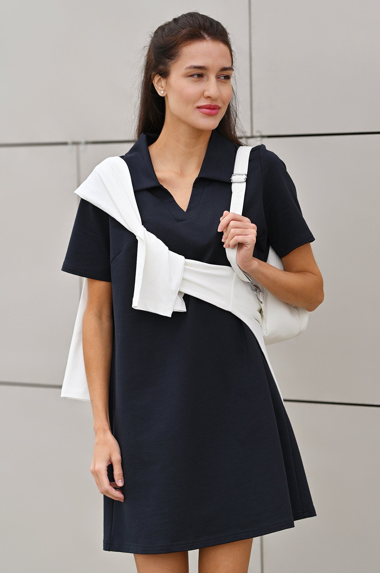 Женское базовое платье - поло Happyfox