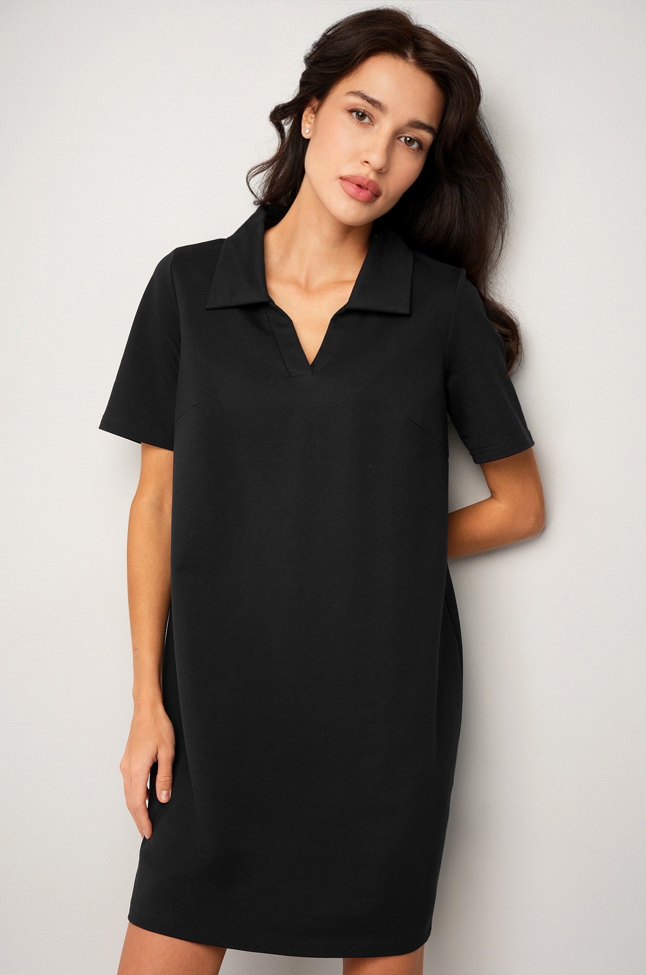 Женское базовое платье - поло Happyfox