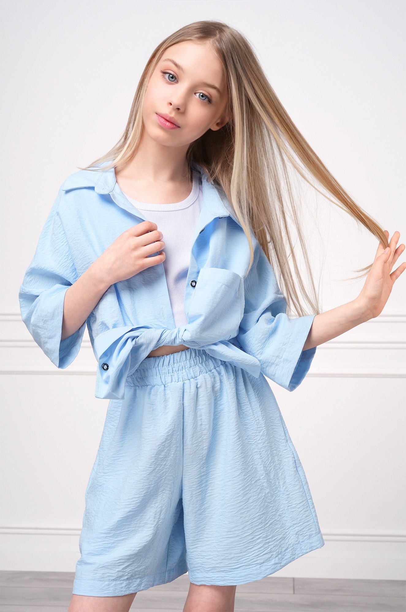 Летний костюм для девочки с шортами Happyfox