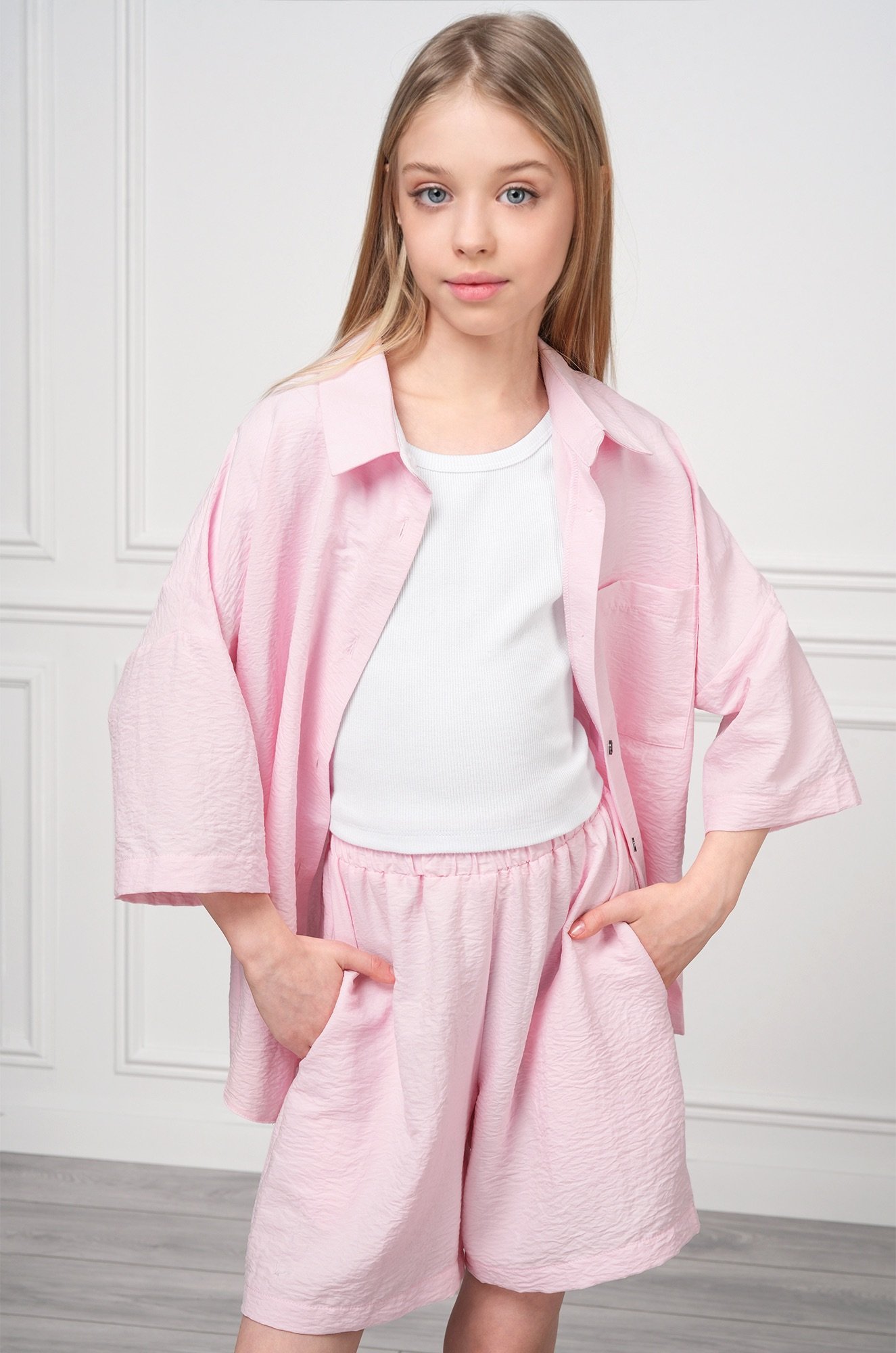 Летний костюм для девочки с шортами Happyfox