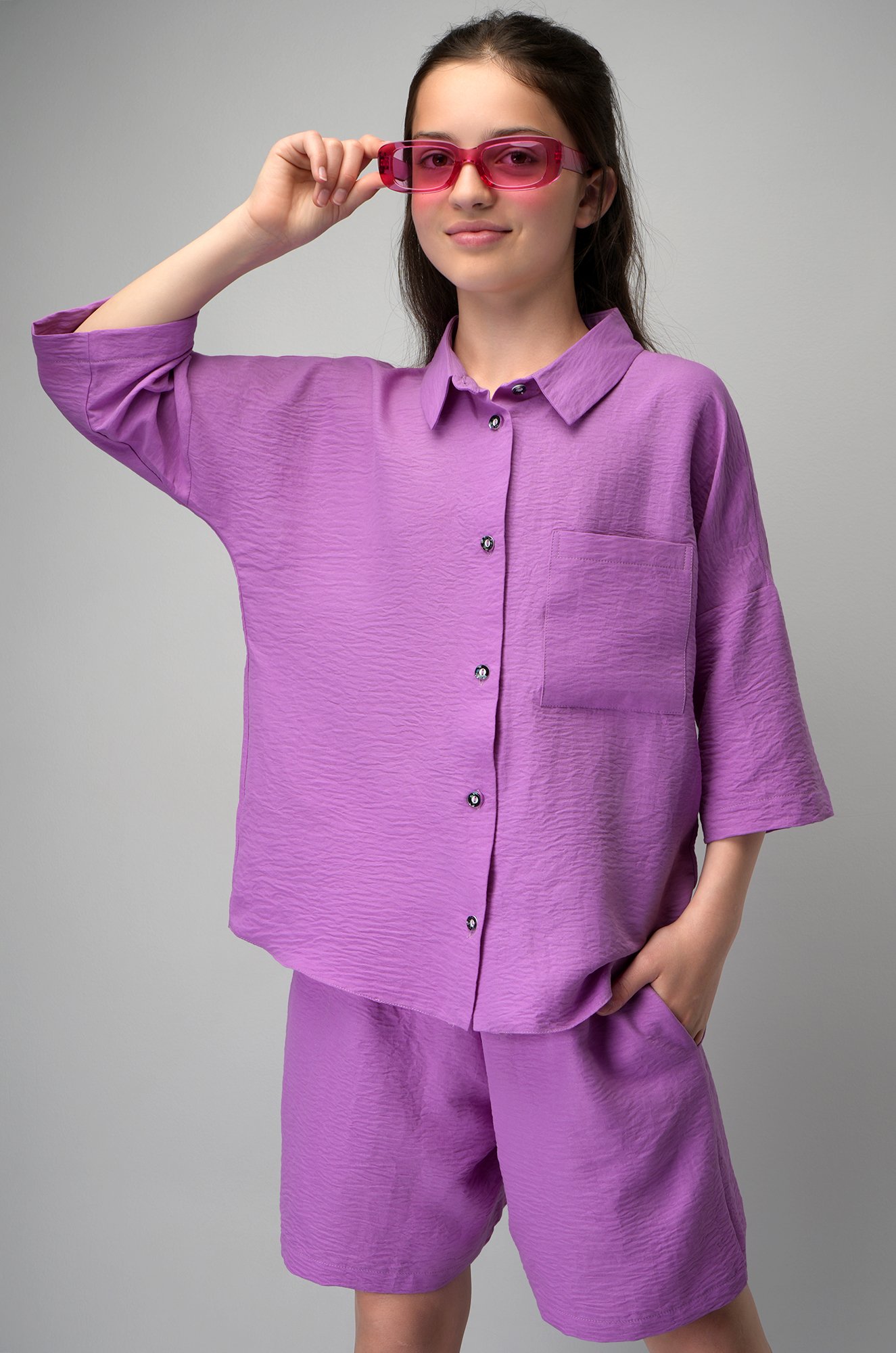 Летний костюм для девочки с шортами Happyfox