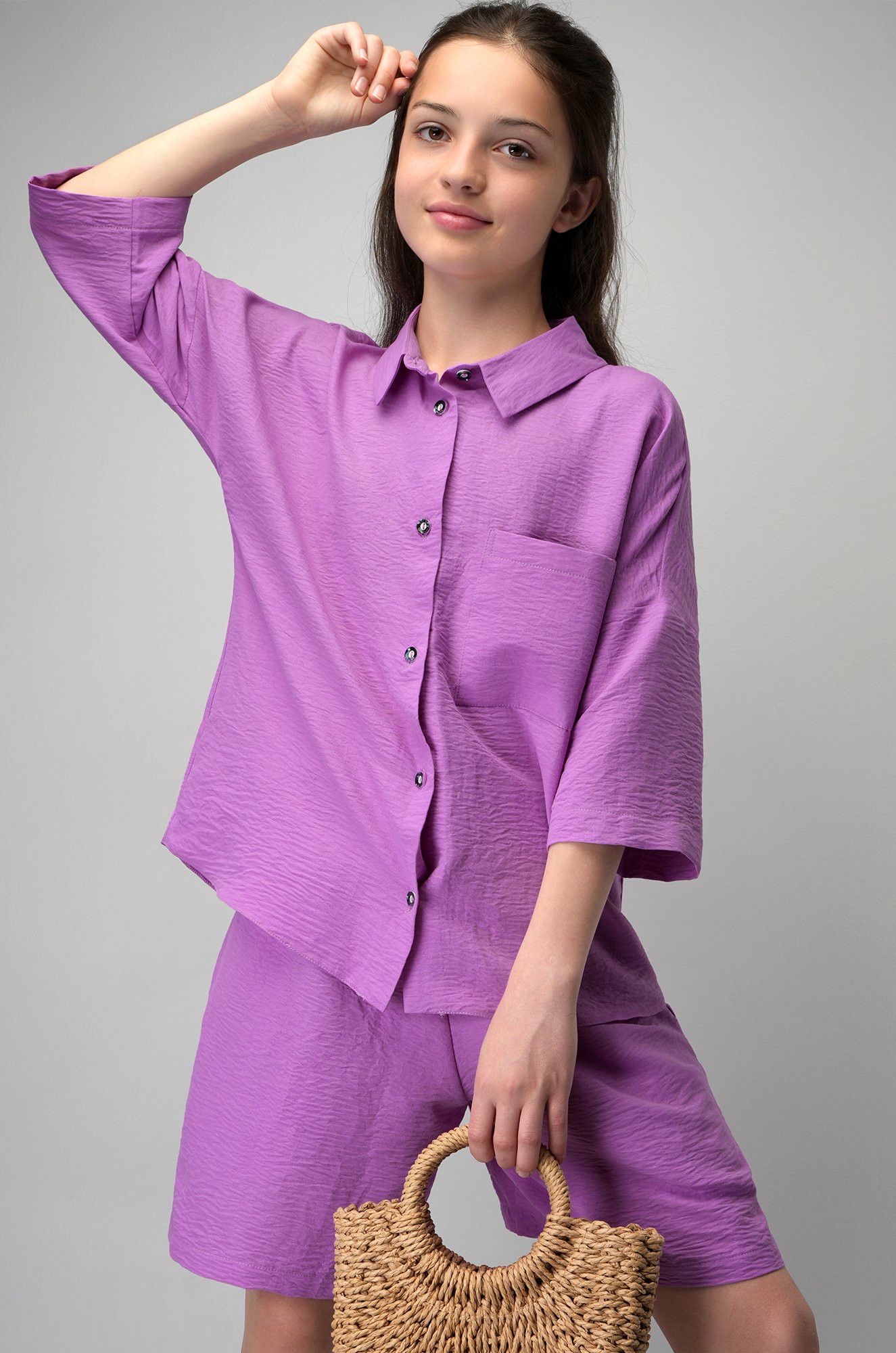 Летний костюм для девочки с шортами Happyfox