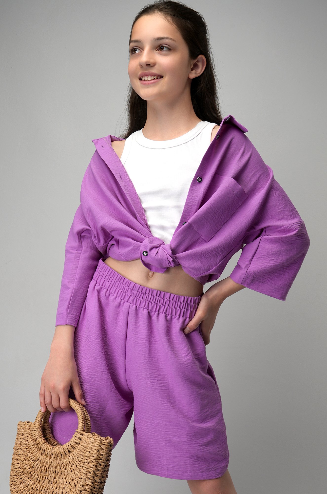 Летний костюм для девочки с шортами Happyfox