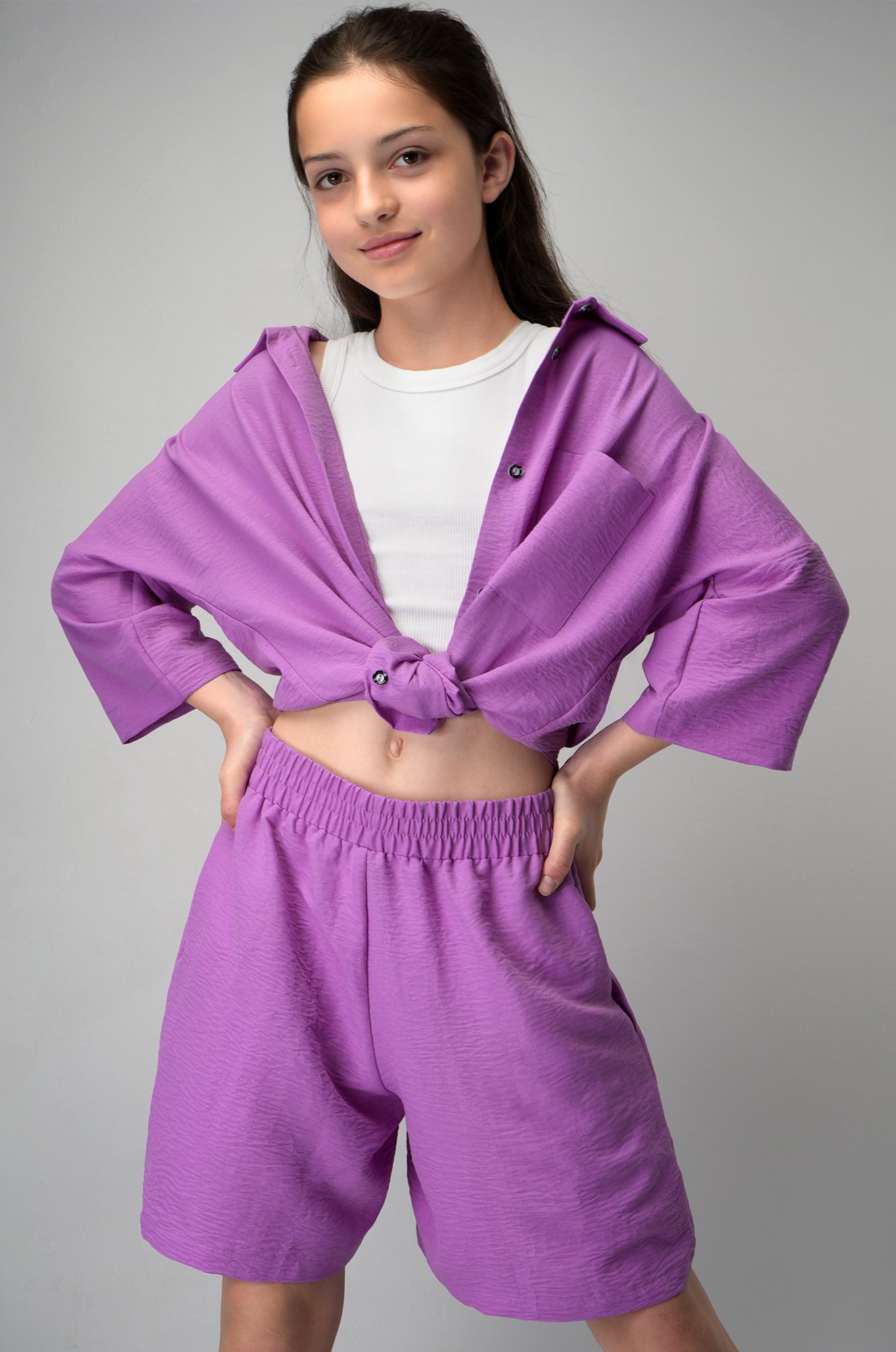 Летний костюм для девочки с шортами Happyfox