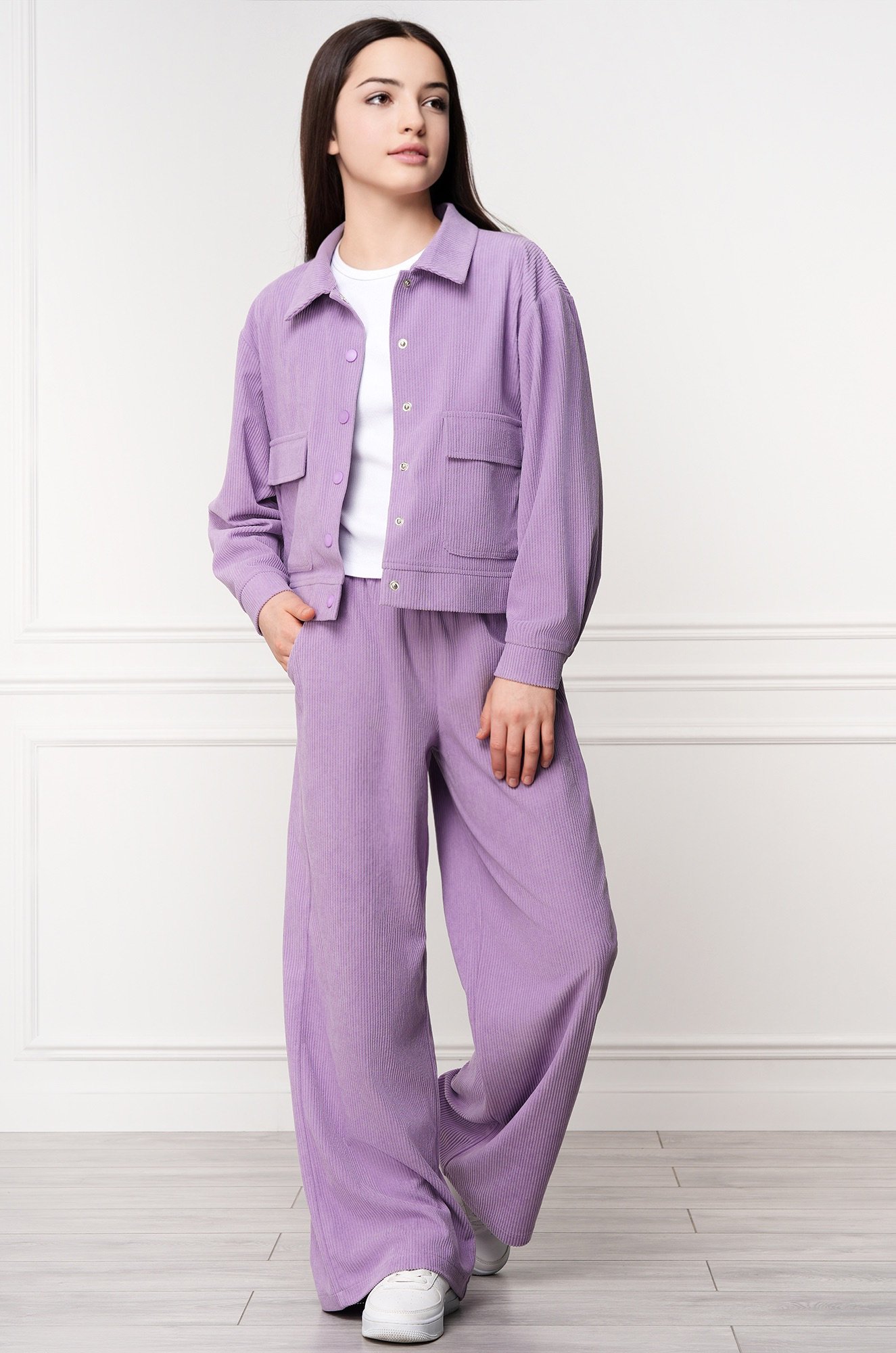 Вельветовый костюм для девочки Happyfox