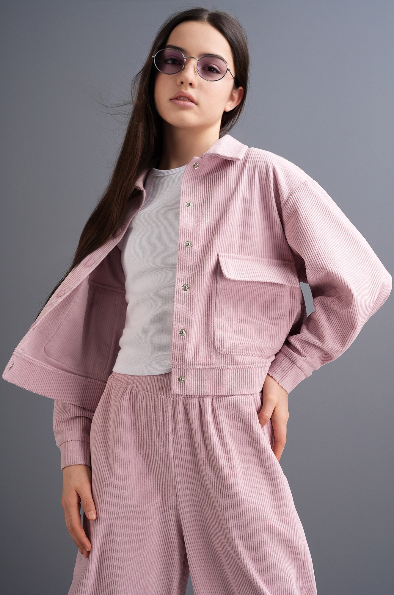 Вельветовый костюм для девочки Happyfox