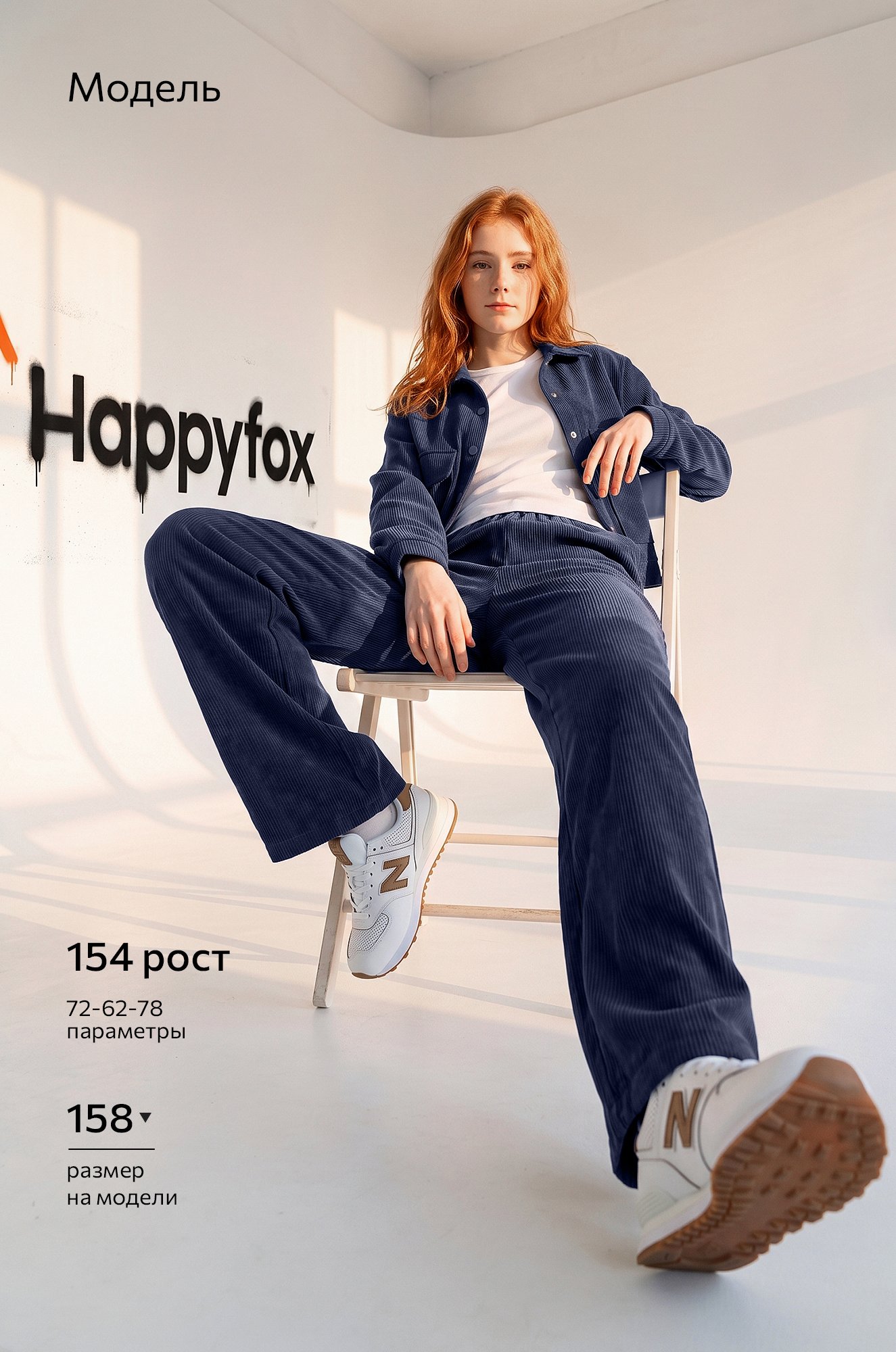 Вельветовый костюм для девочки Happyfox