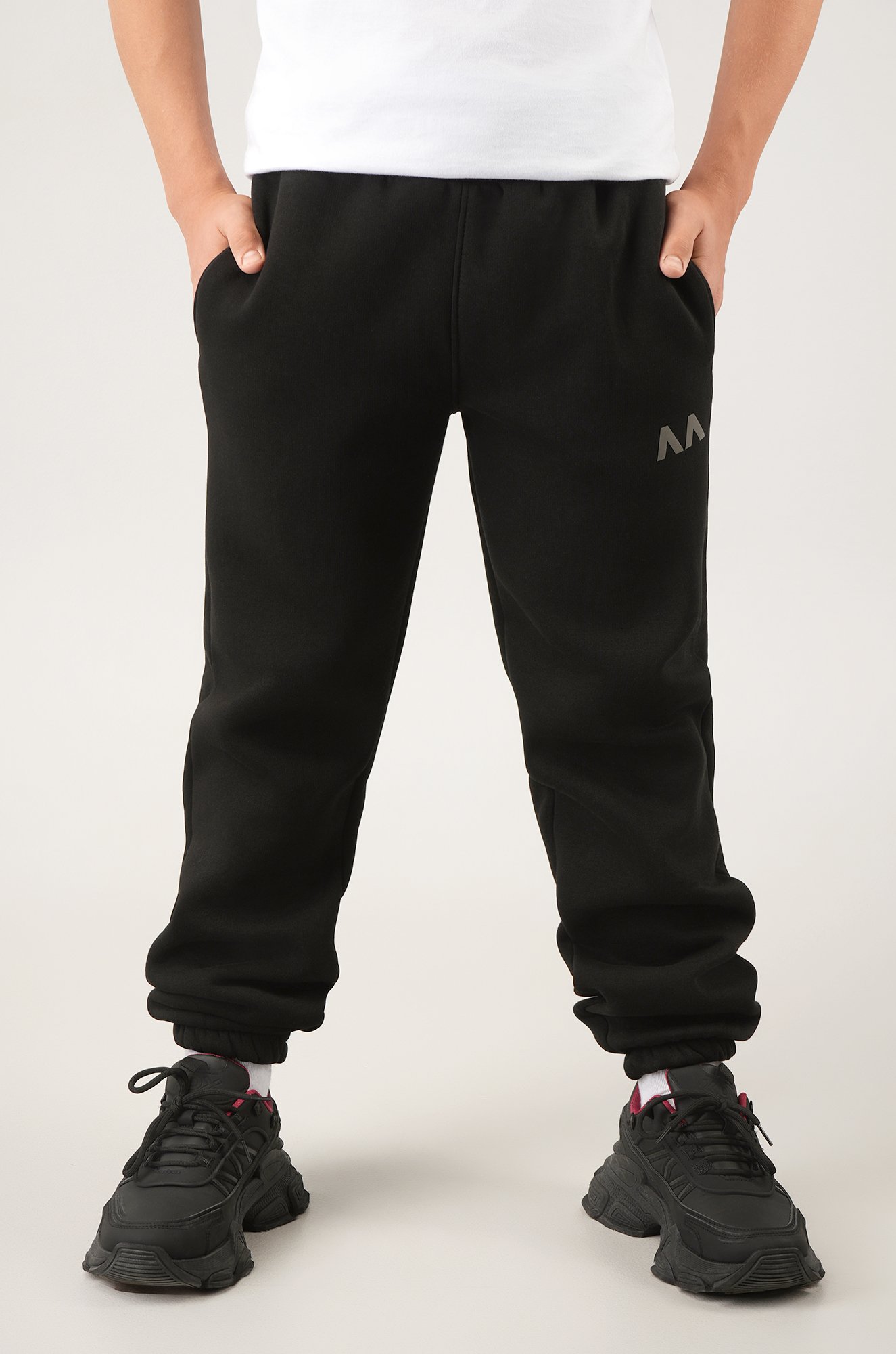 Детские брюки-джоггеры из футера с начесом Happyfox