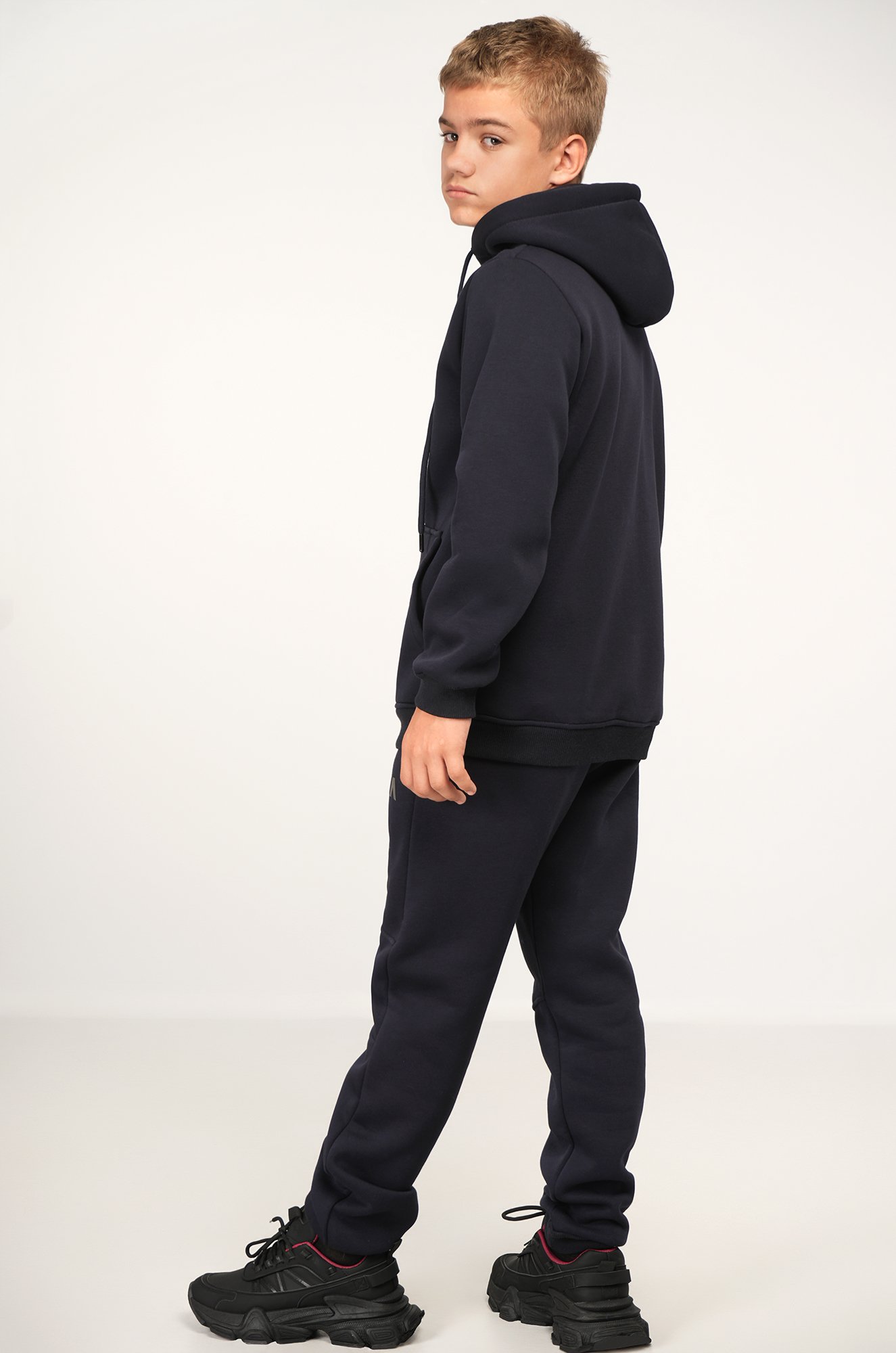 Теплый детский костюм из футера трехнитки с начесом Happyfox