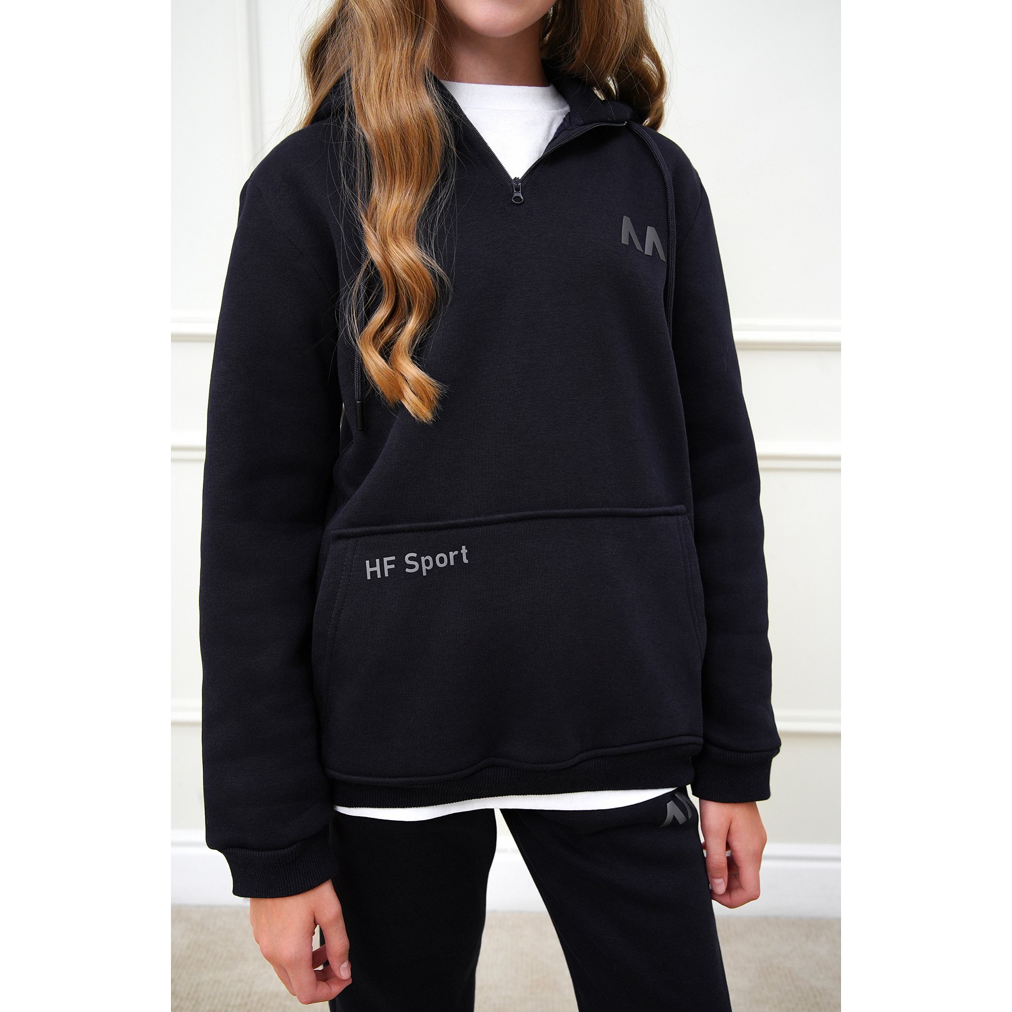 Теплый детский костюм из футера трехнитки с начесом Happyfox