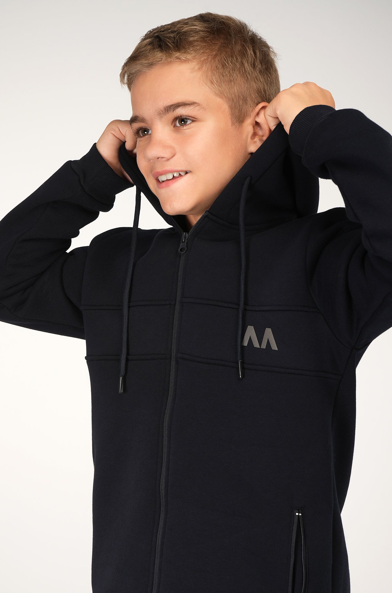 Теплый детский костюм из футера трехнитки с начесом Happyfox