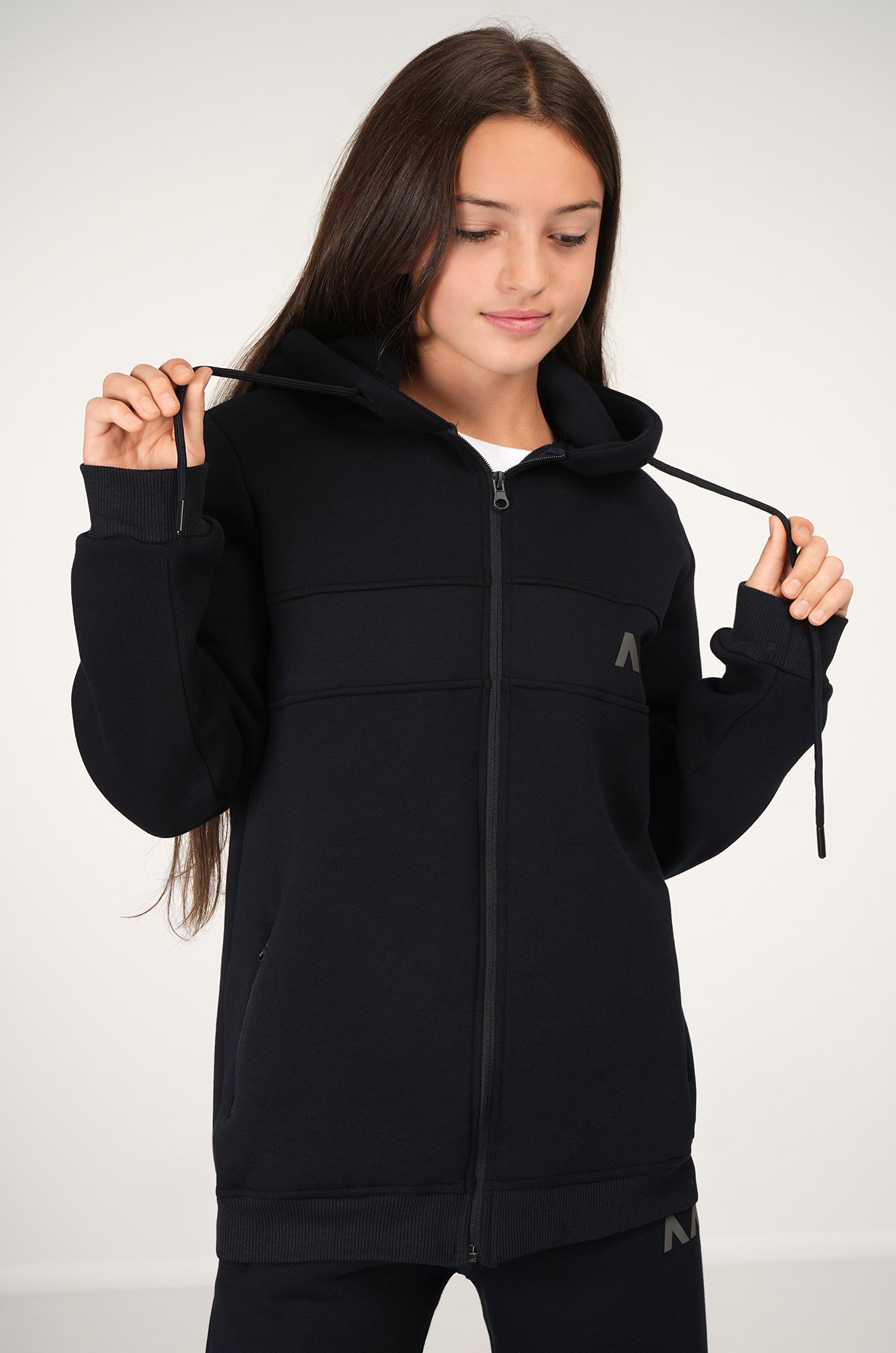 Теплый детский костюм из футера трехнитки с начесом Happyfox