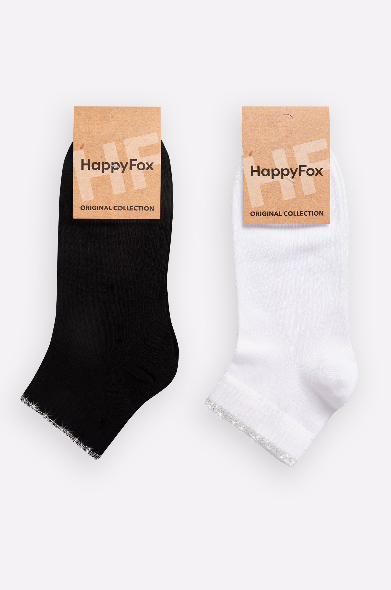 Набор женских носков с люрексом 2 пары Happy Fox