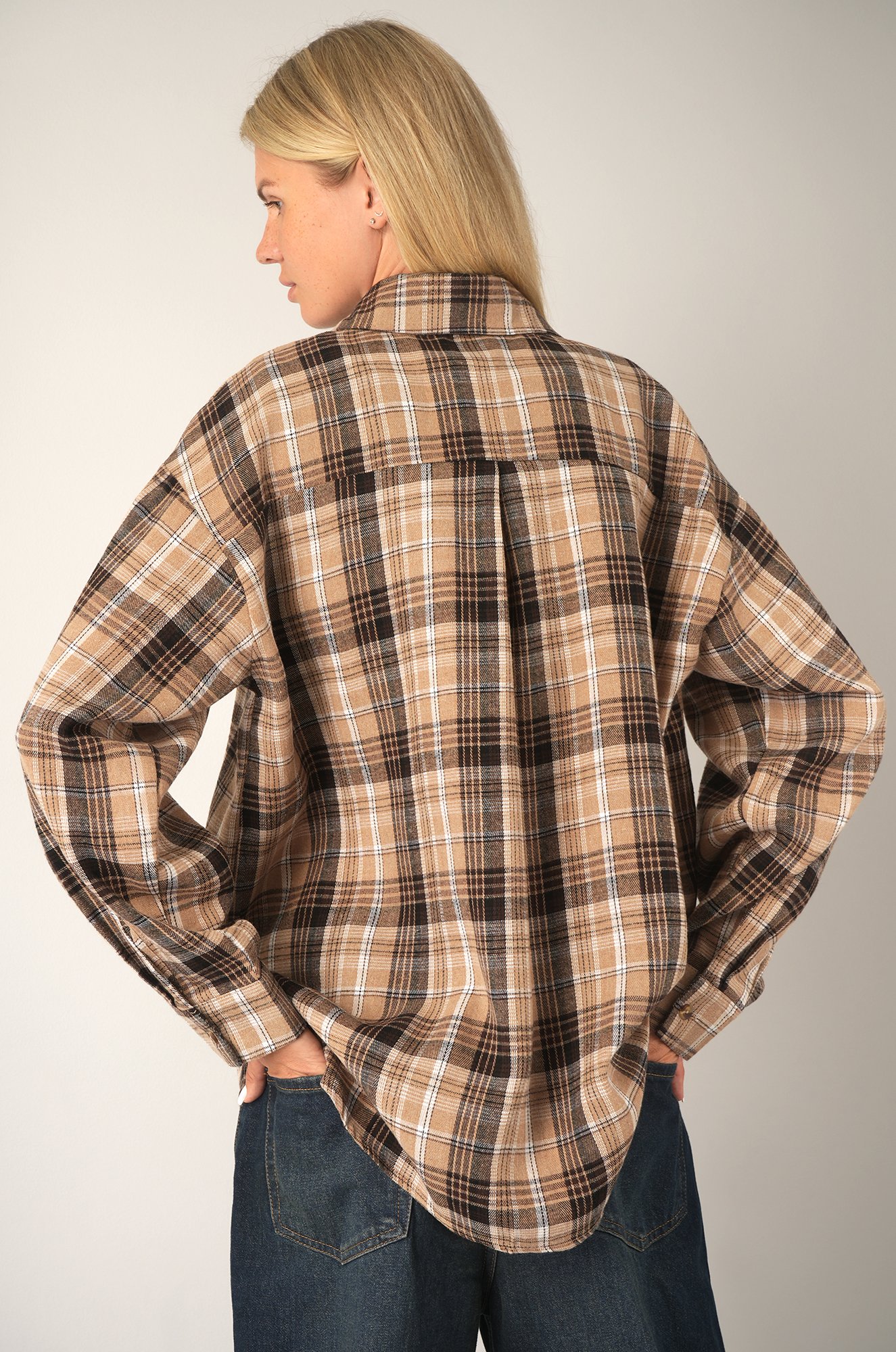 Рубашка женская в клетку Happyfox