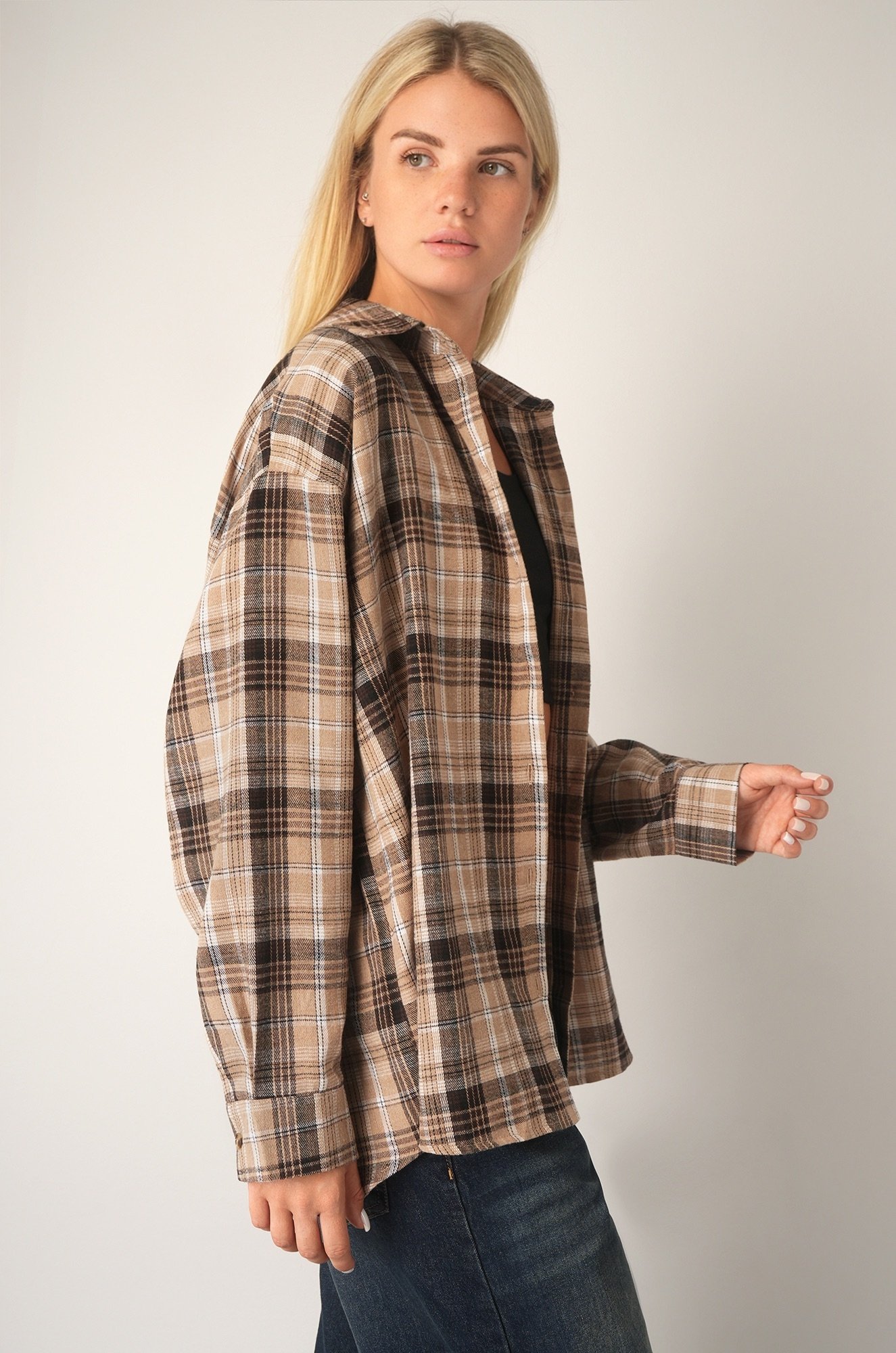 Рубашка женская в клетку Happyfox