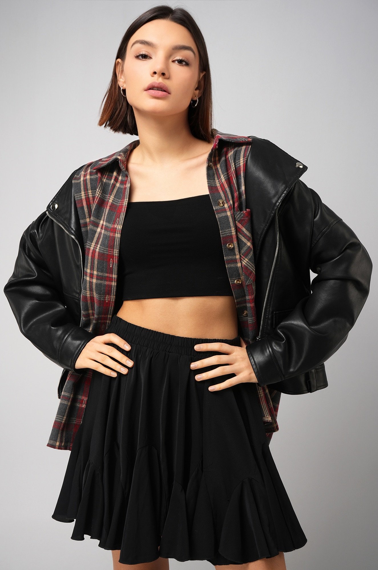 Рубашка женская в клетку Happyfox