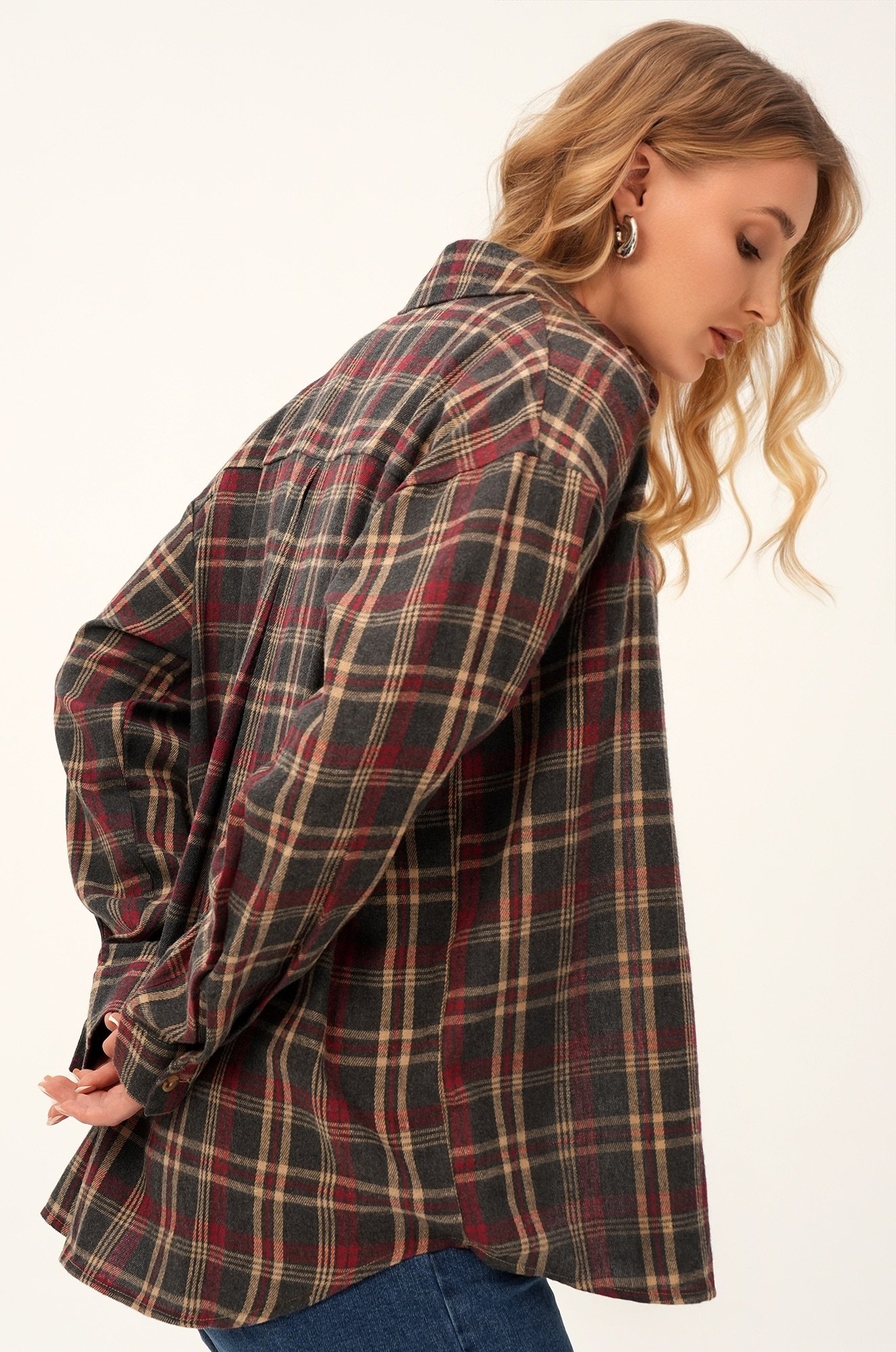 Рубашка женская в клетку Happyfox