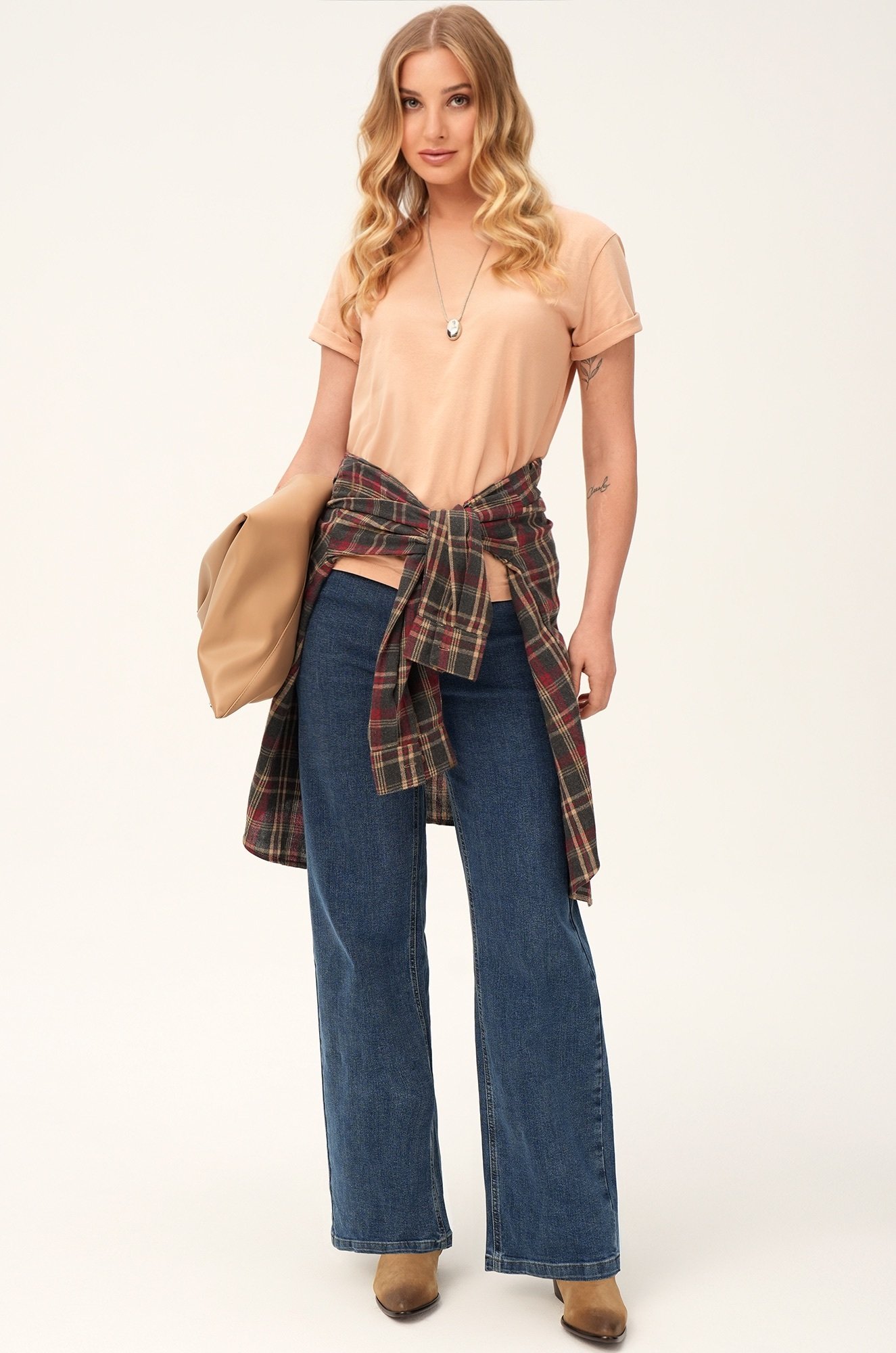 Рубашка женская в клетку Happyfox