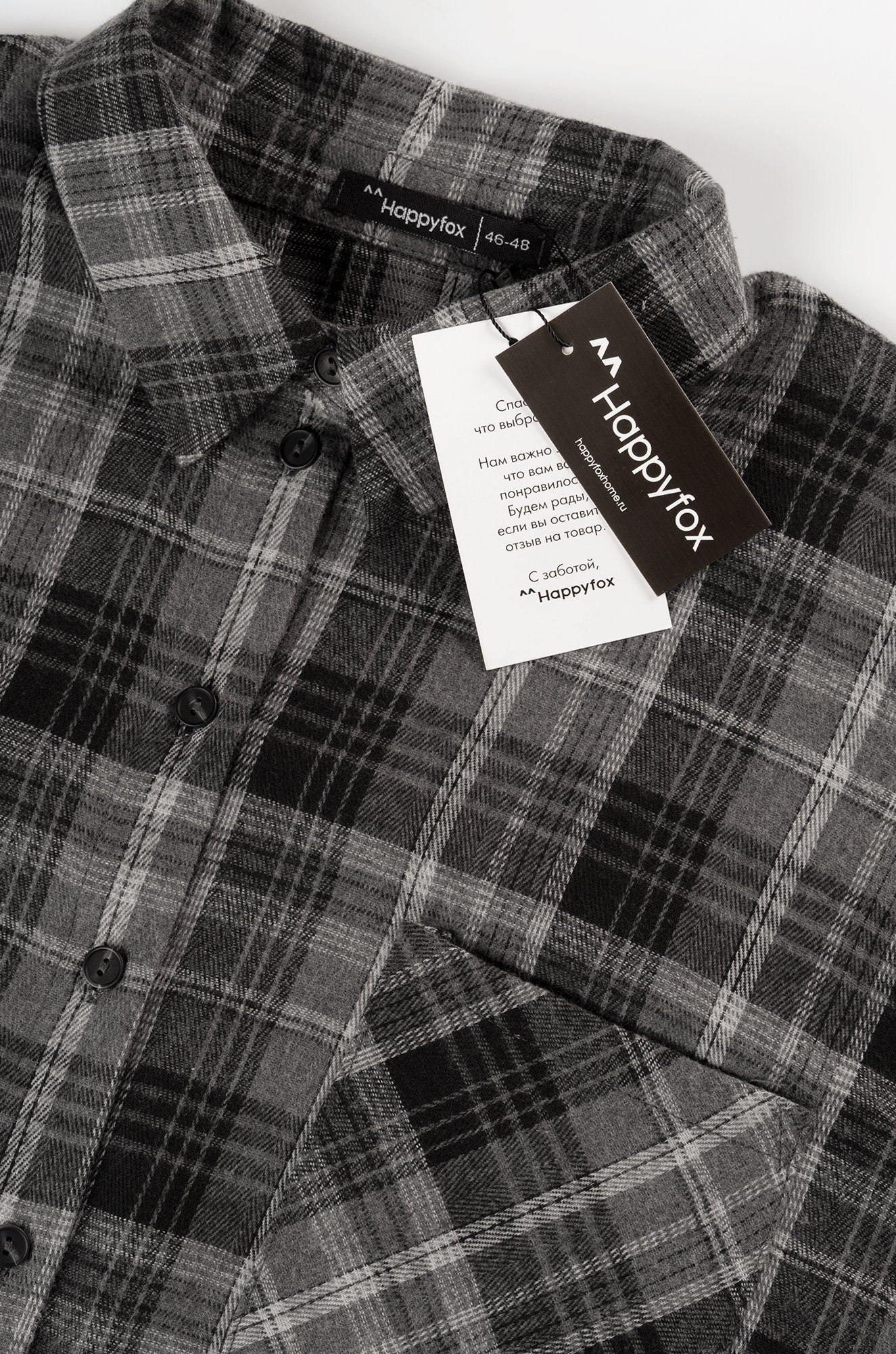 Рубашка женская в клетку Happyfox