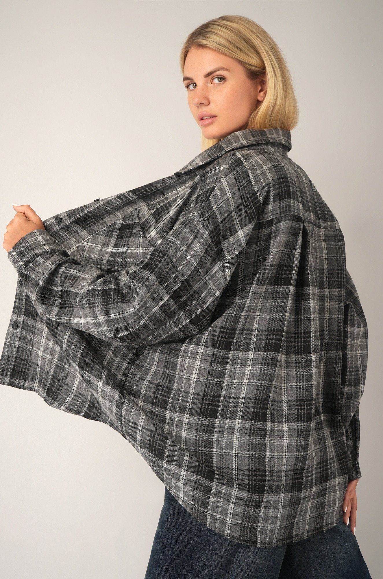 Рубашка женская в клетку Happyfox