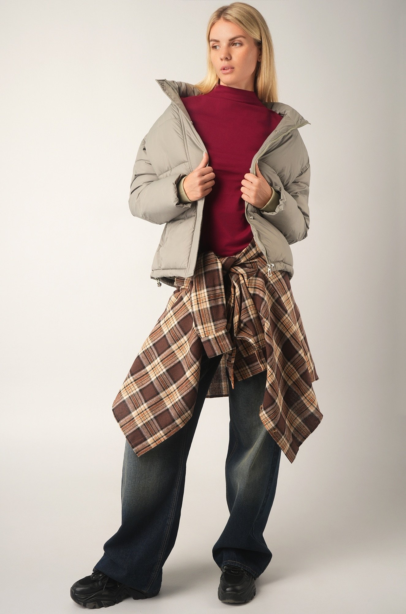 Рубашка женская в клетку Happyfox