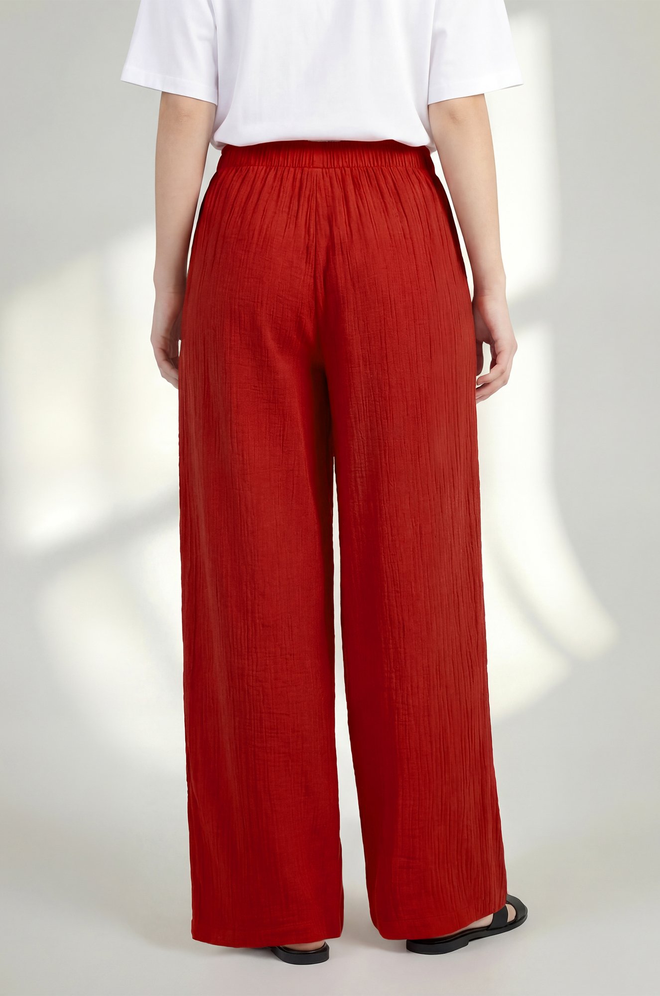 Женские брюки из ткани-жатка Happyfox