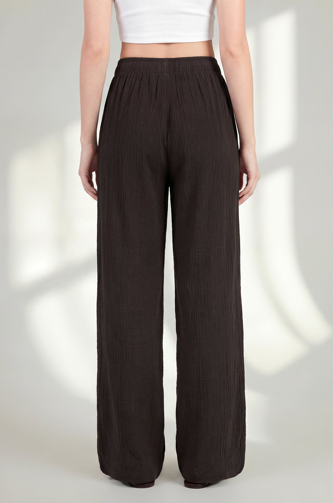 Женские брюки из ткани-жатка Happyfox