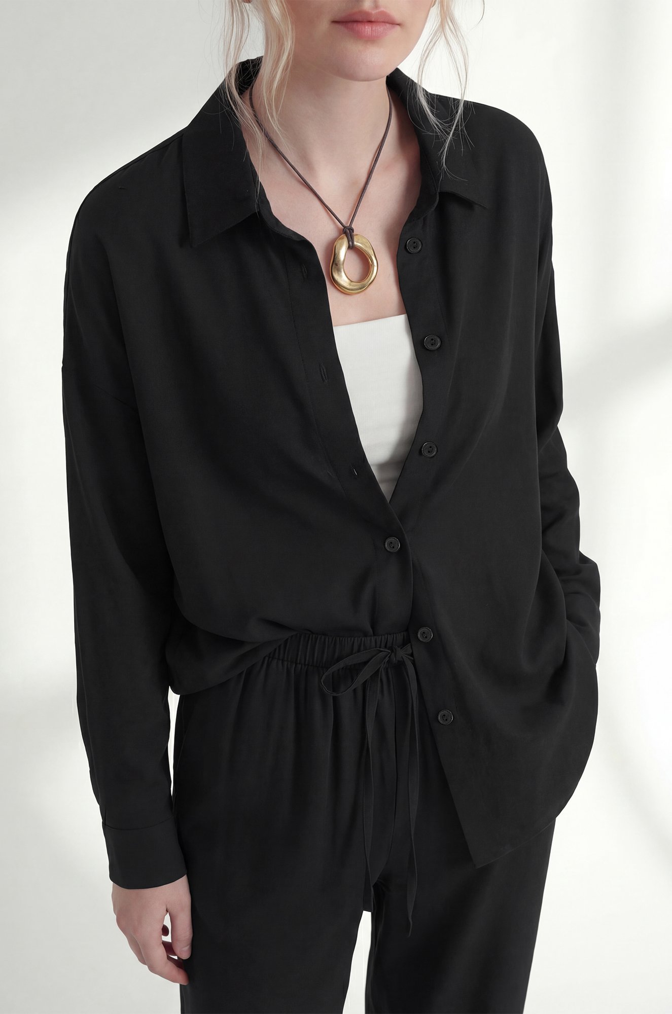 Женская льняная рубашка Happyfox