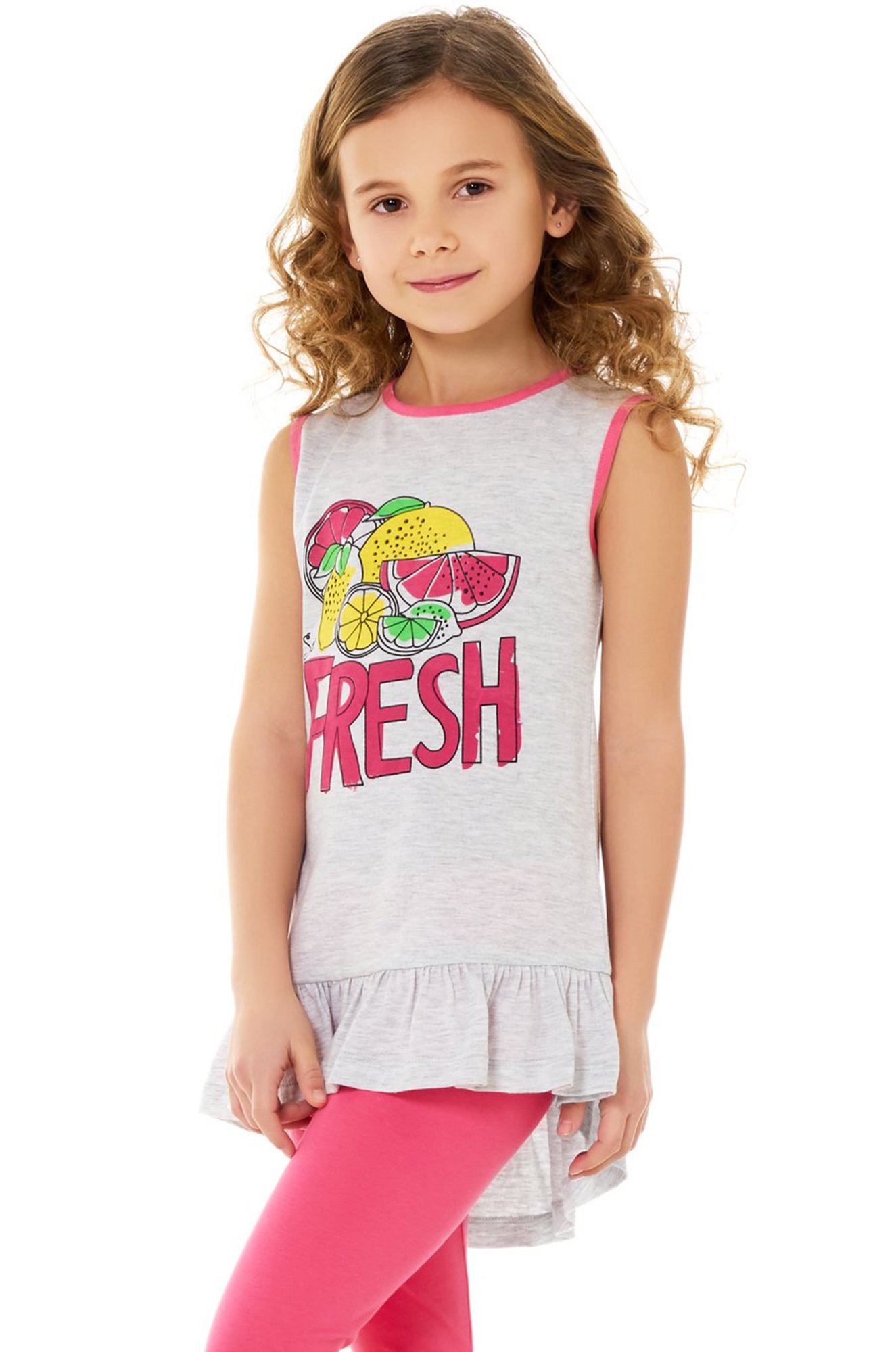 Туника для девочки Happy Fox 6554569 серый купить оптом в HappyWear.ru