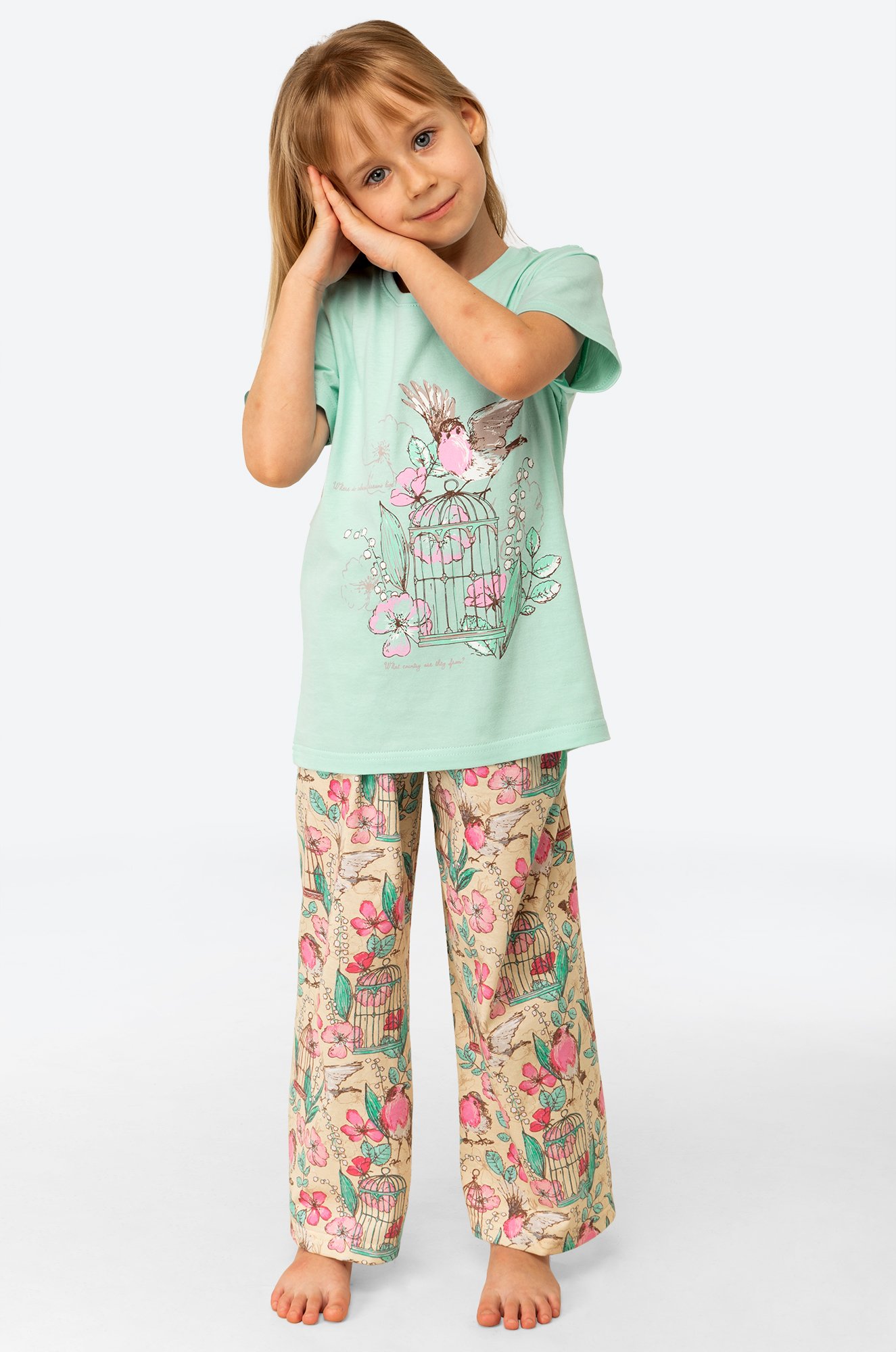Хлопковая пижама для девочки Happyfox