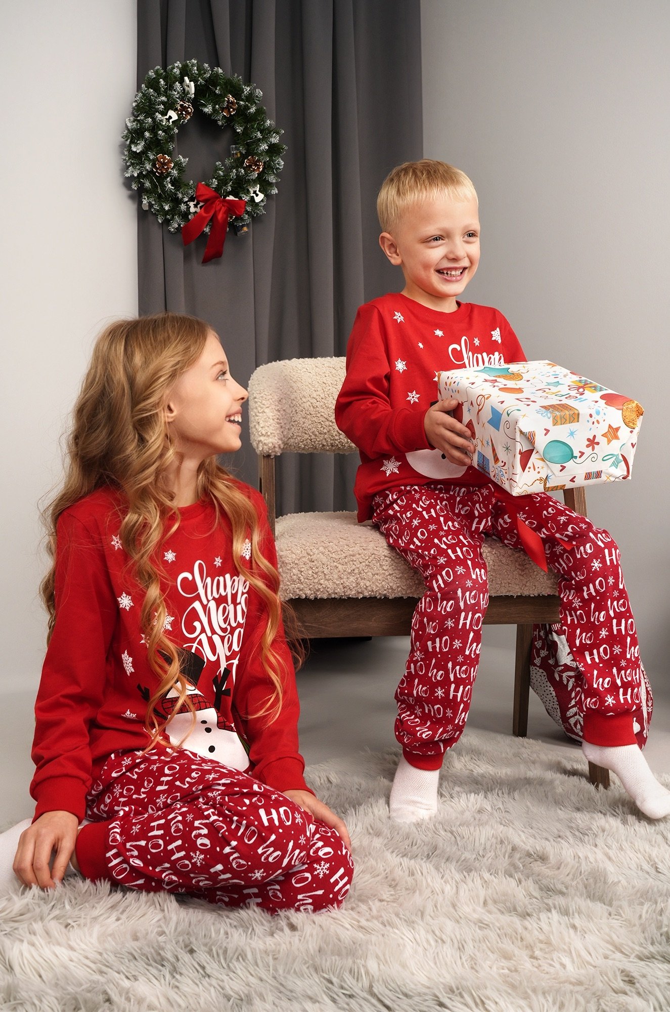 Детская новогодняя пижама Happyfox