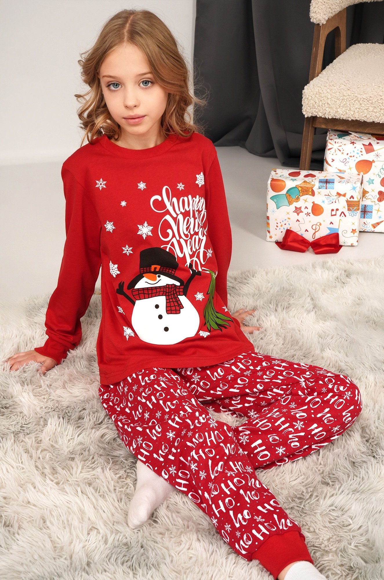 Детская новогодняя пижама Happyfox