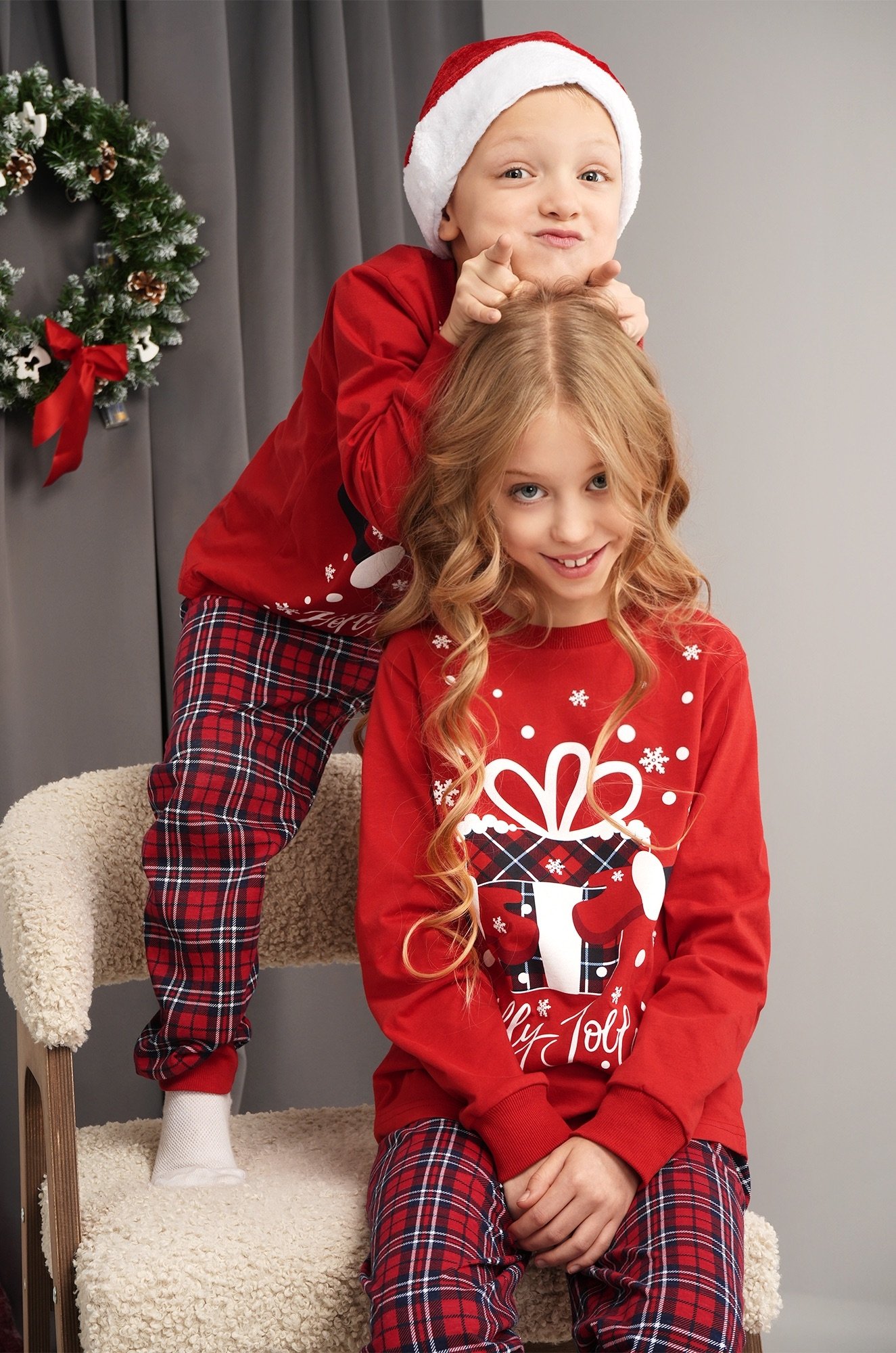 Детская новогодняя пижама Happyfox