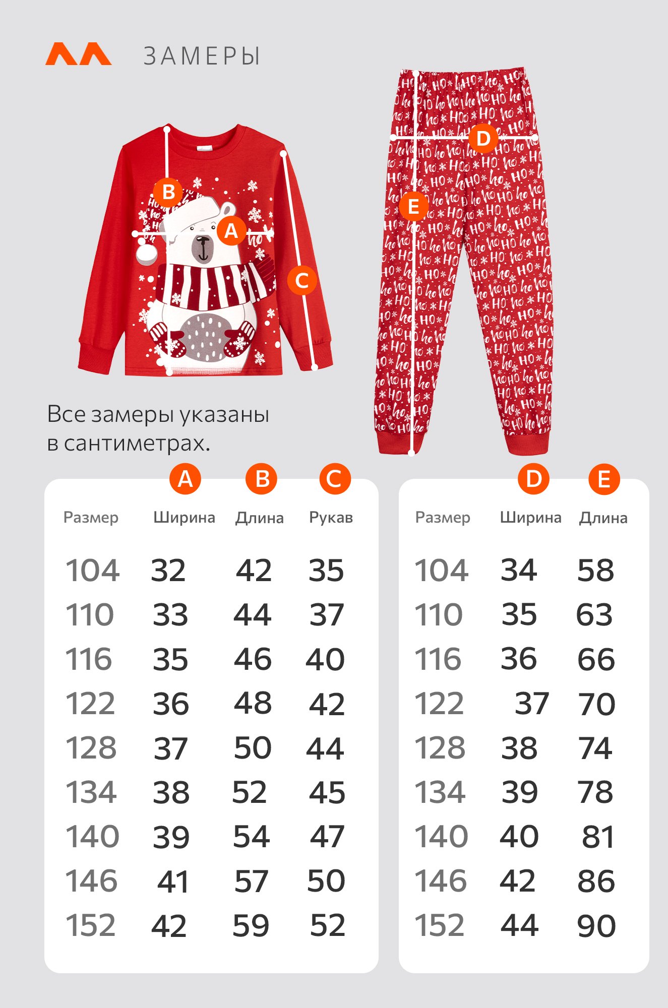 Детская новогодняя пижама Happyfox