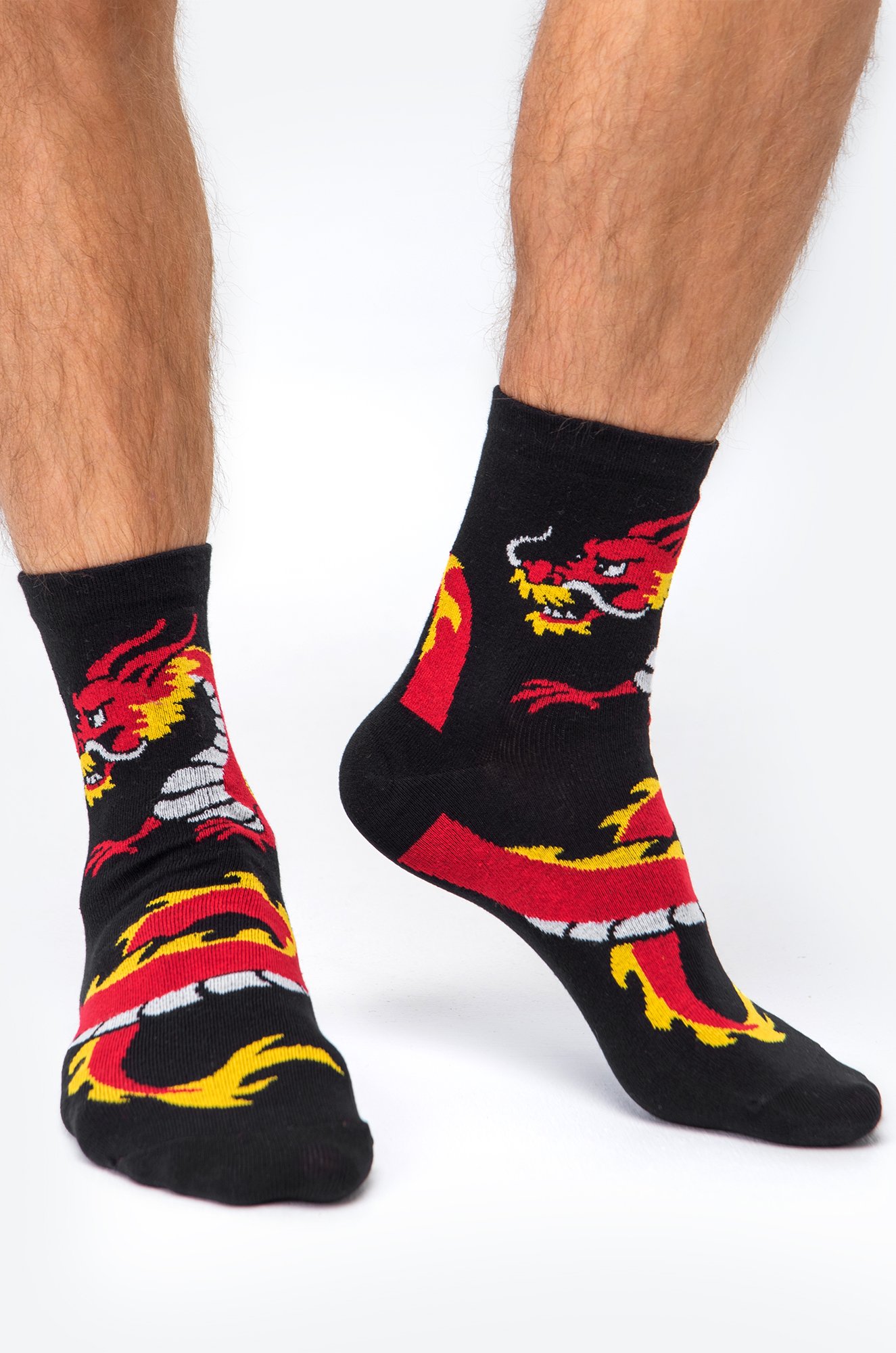 Мужские носки с принтом дракон Happyfox