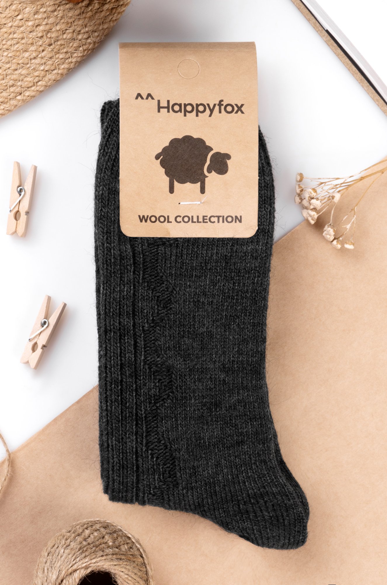 Мужские шерстяные носки Happy Fox