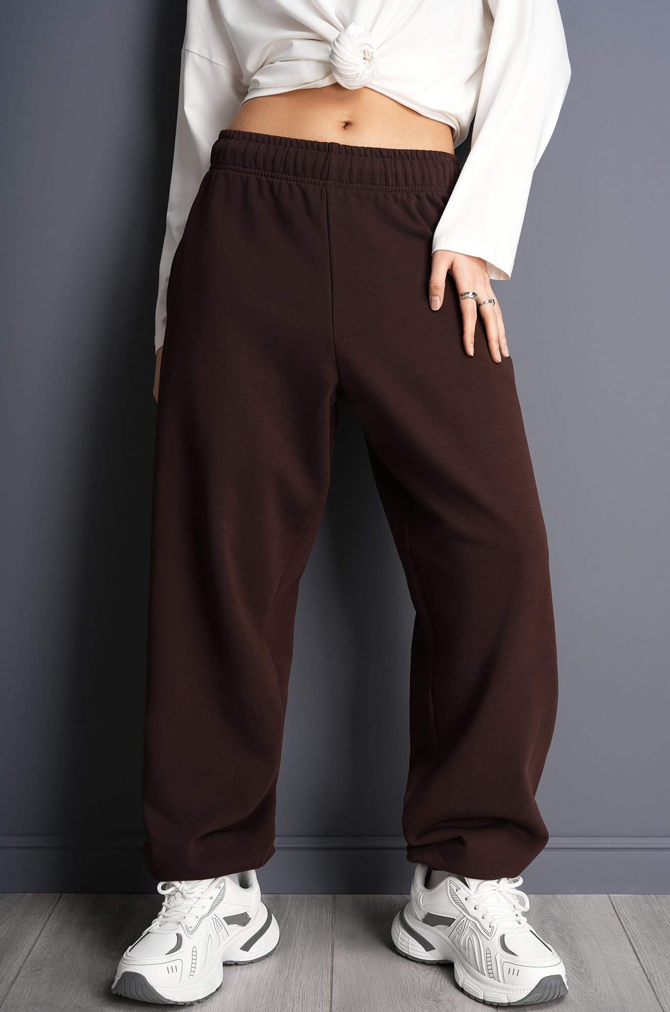 Женские брюки из футера Happyfox