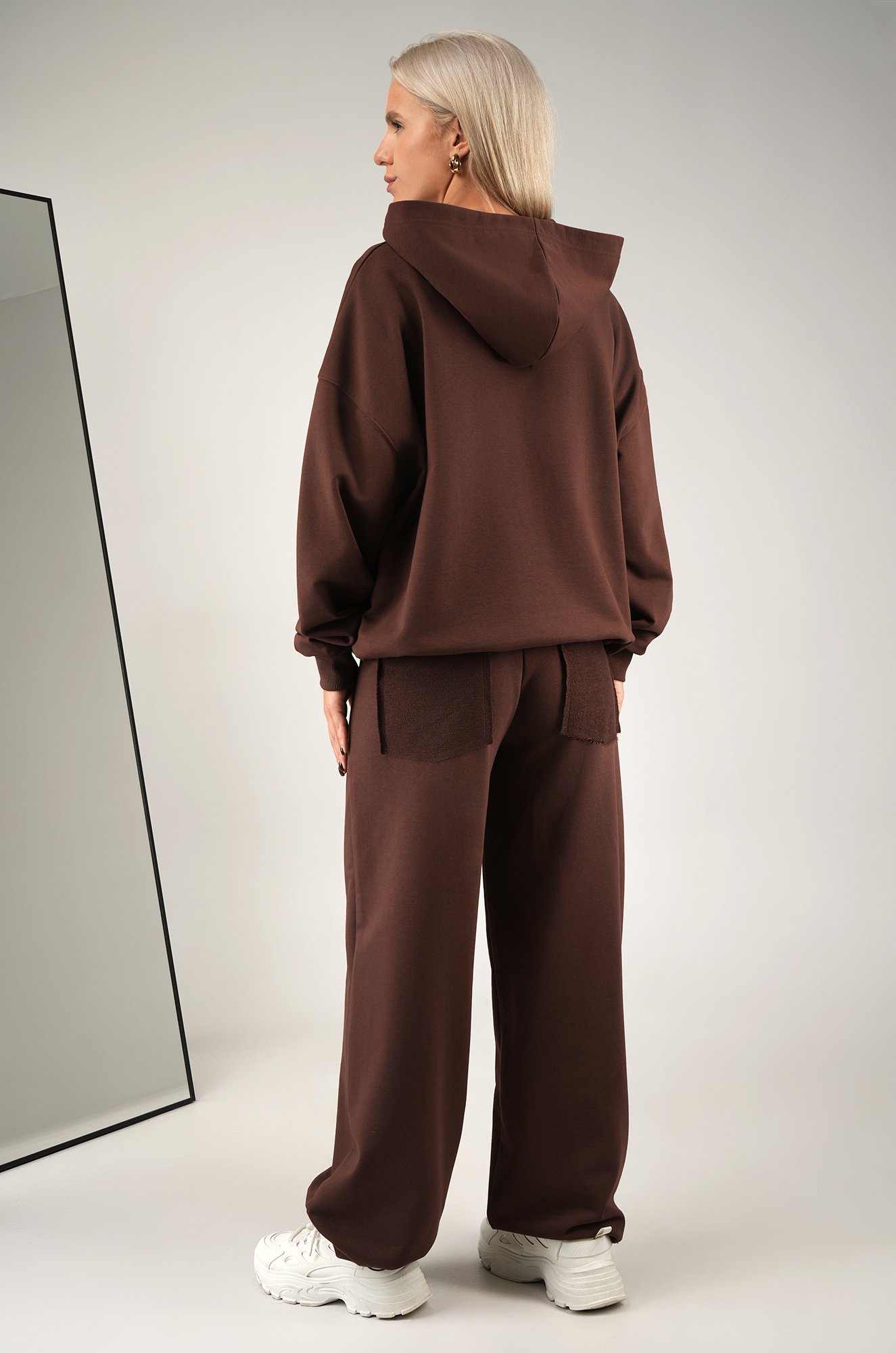 Женский костюм оверсайз из футера Happyfox