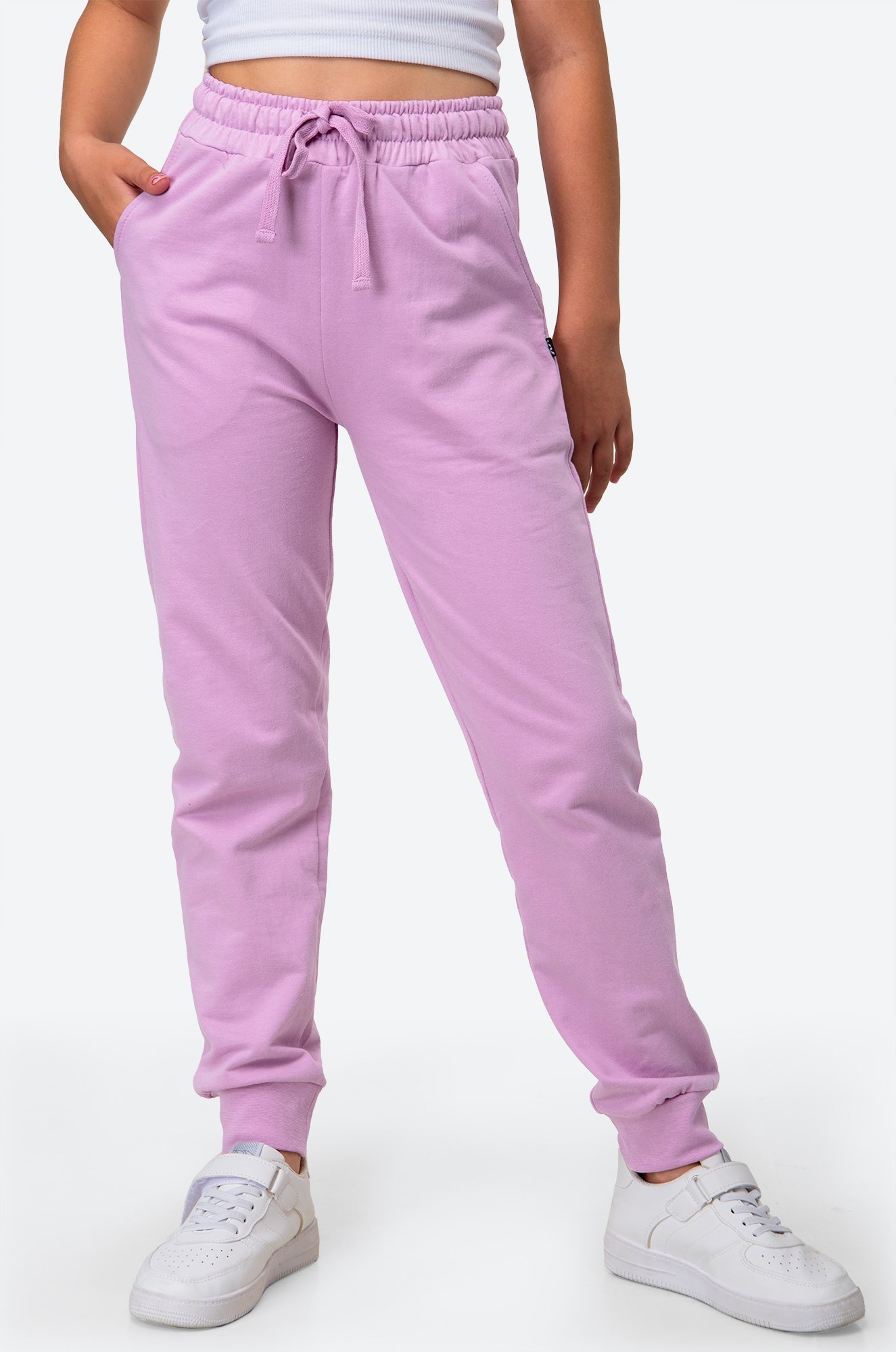 Брюки-джоггеры из футера для девочки Happyfox