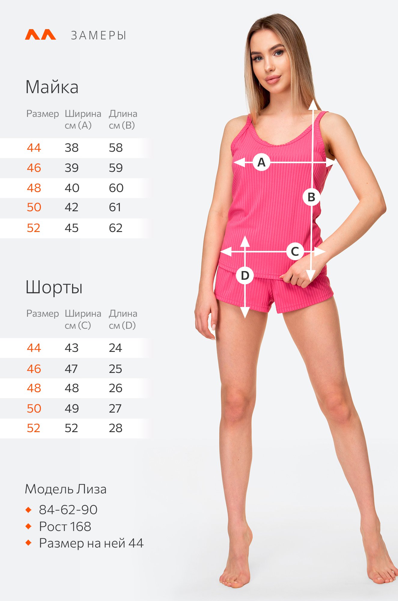 Женская пижама с шортами в рубчик Happyfox