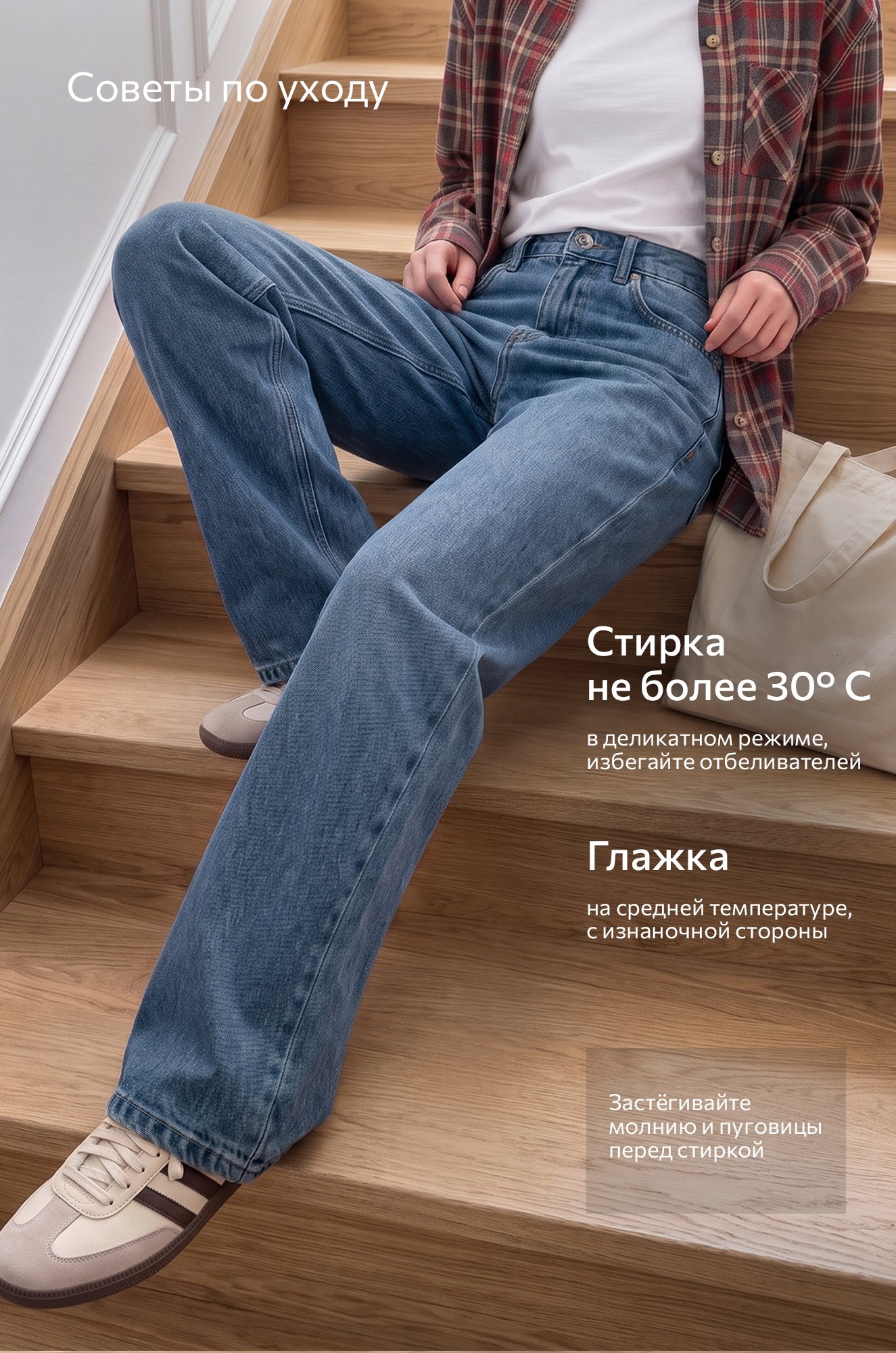 Женские прямые джинсы Happyfox