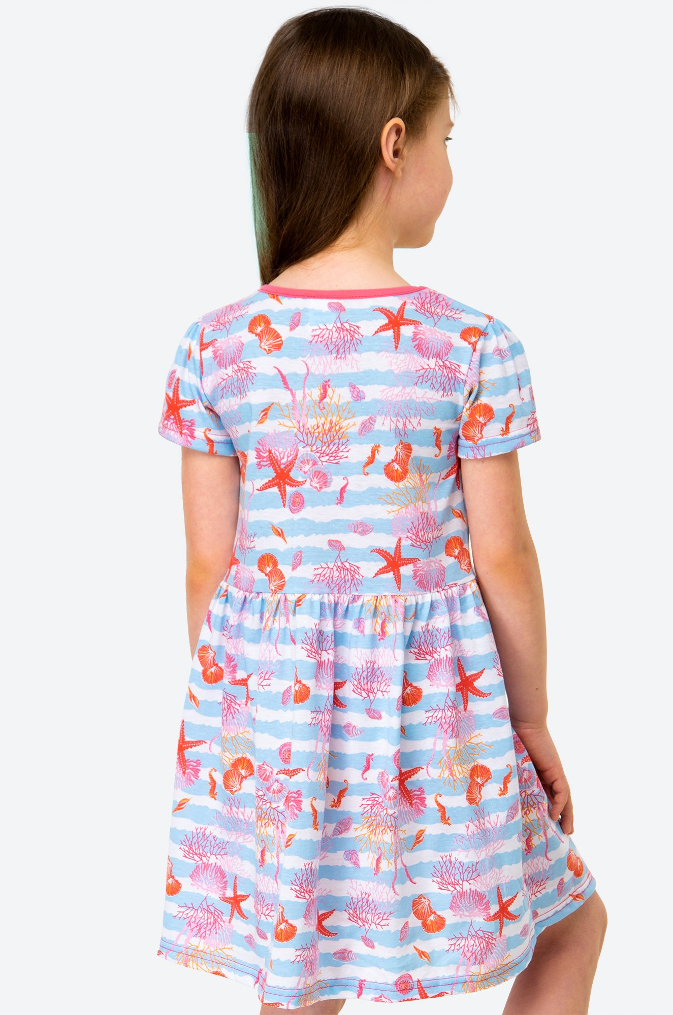 Летнее хлопковое платье для девочки Happy Fox