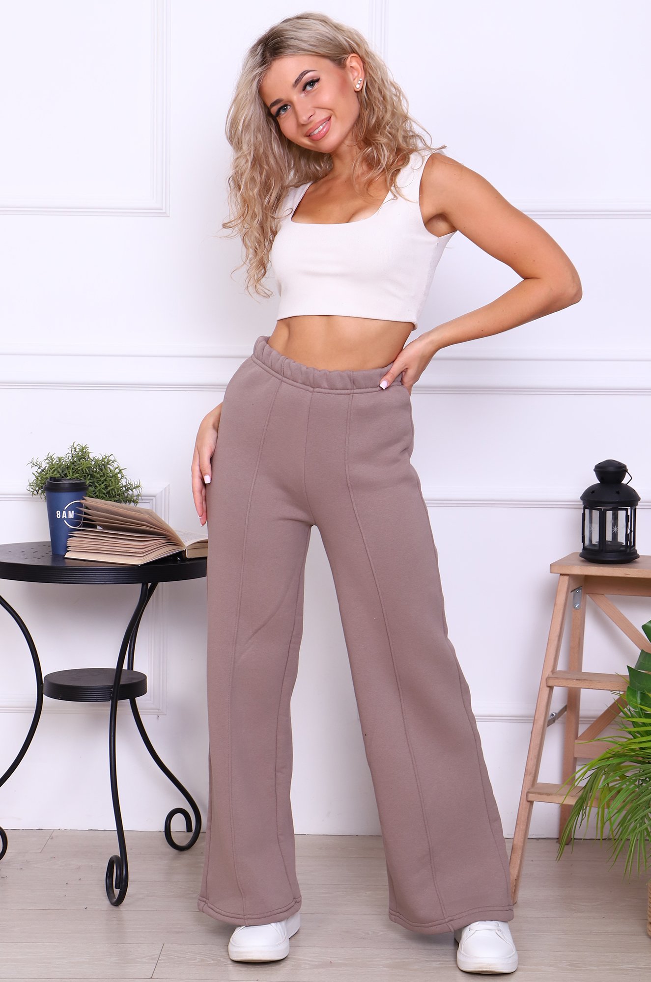 Женские брюки из футера трехнитки с начесом ИВГрадТрикотаж