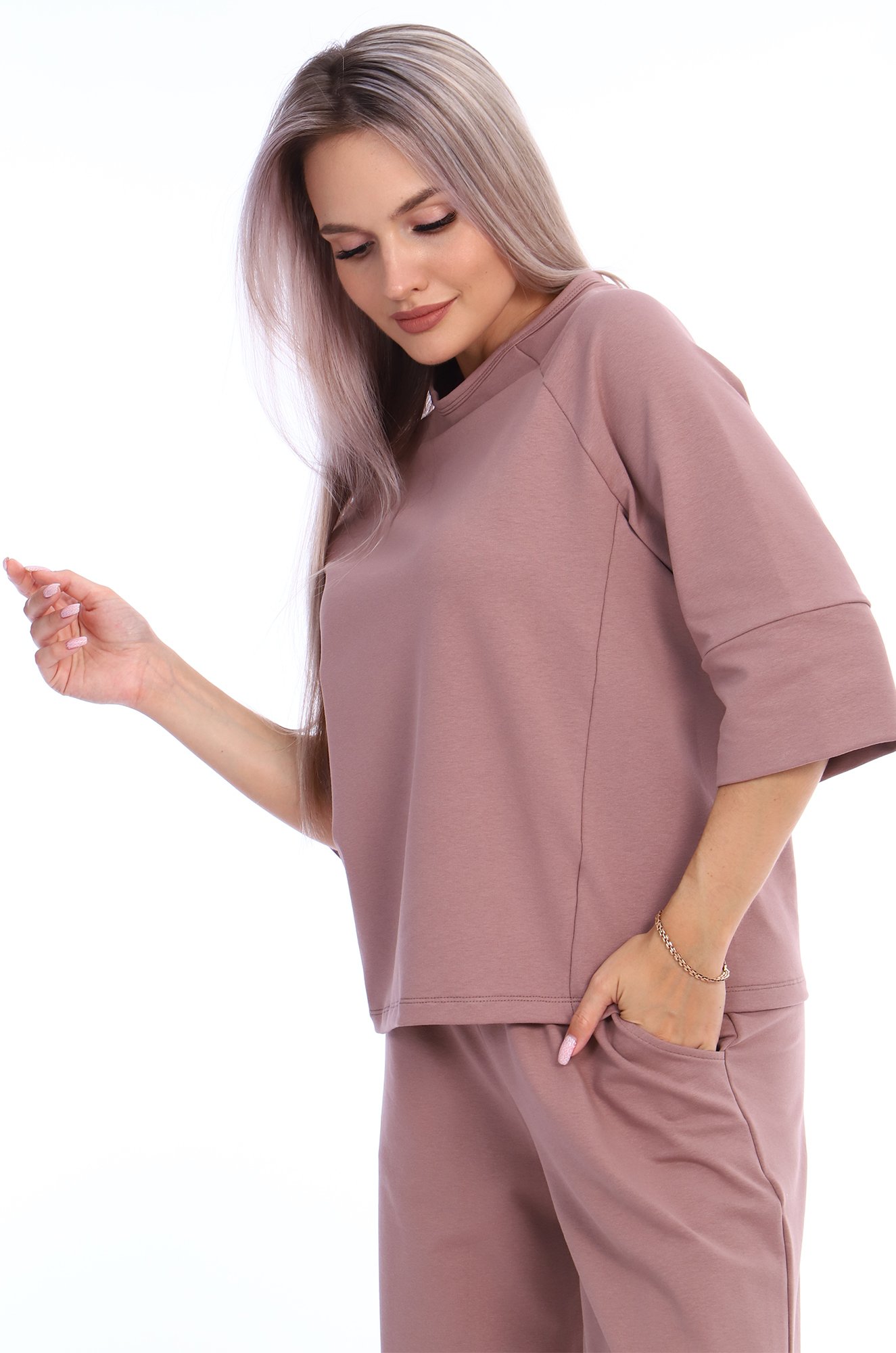 Женский хлопковый костюм из футера трехнитки Trikotel