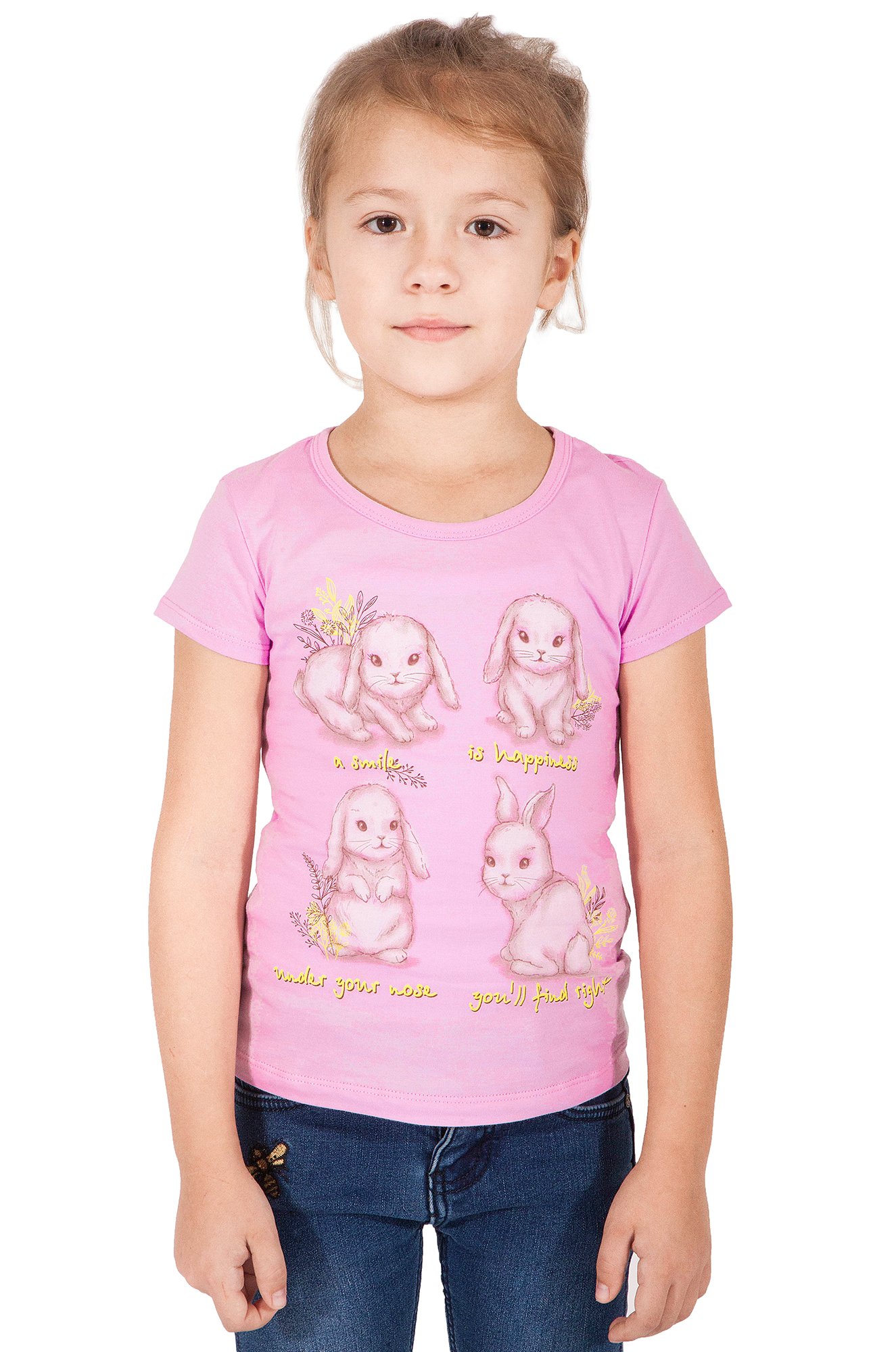 Футболка для девочки Basia 6584850 фиолетовый купить оптом в HappyWear.ru