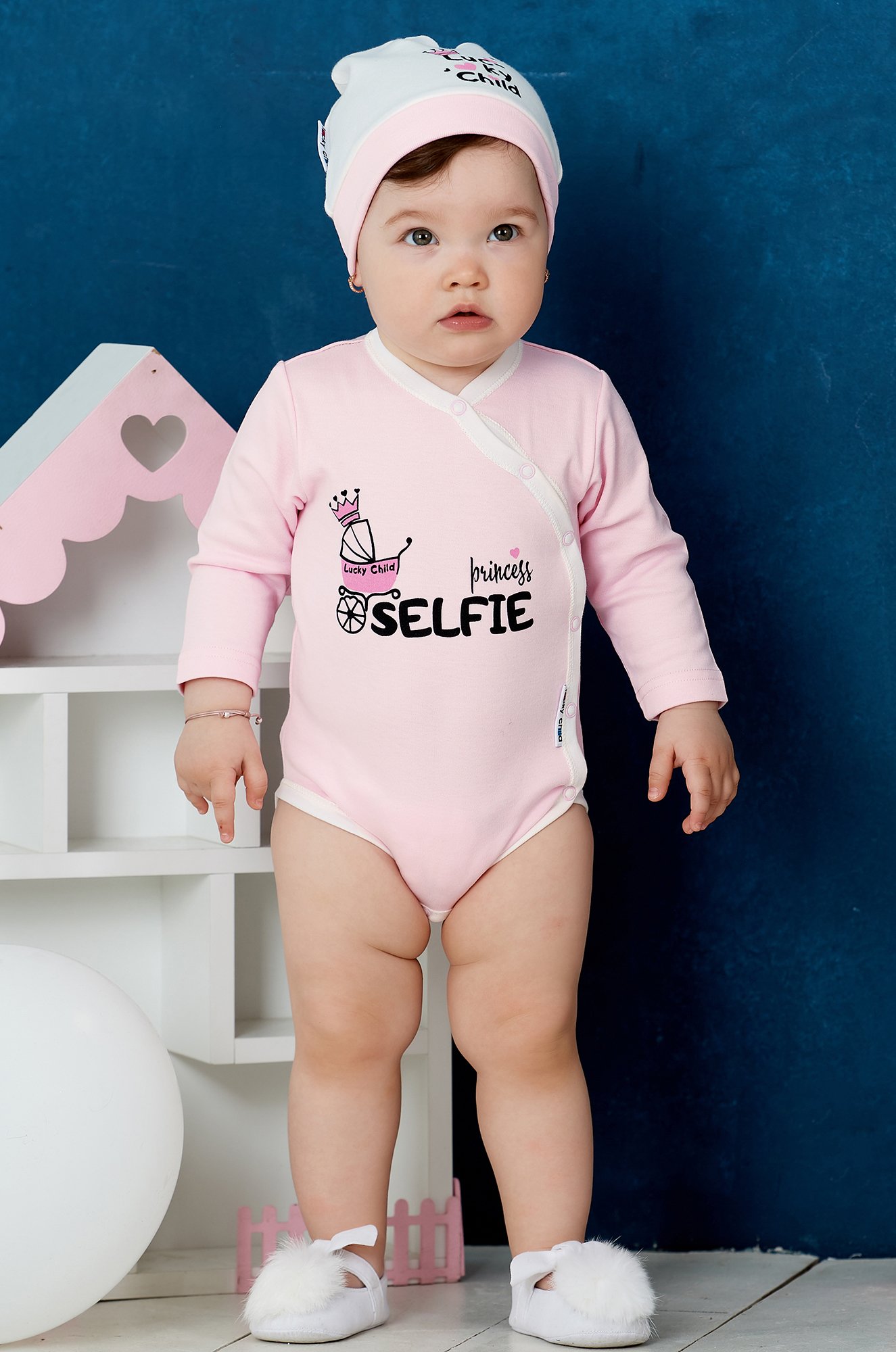 Боди для девочки Lucky Child 6586373 розовый купить оптом в HappyWear.ru